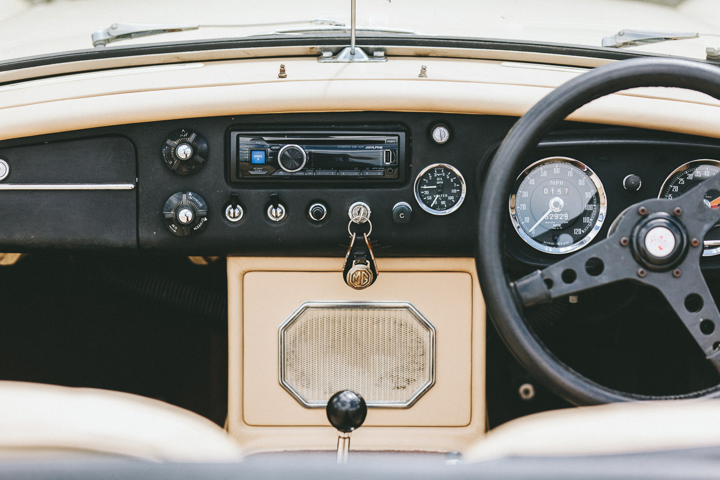  Borrowed MG bridal car 