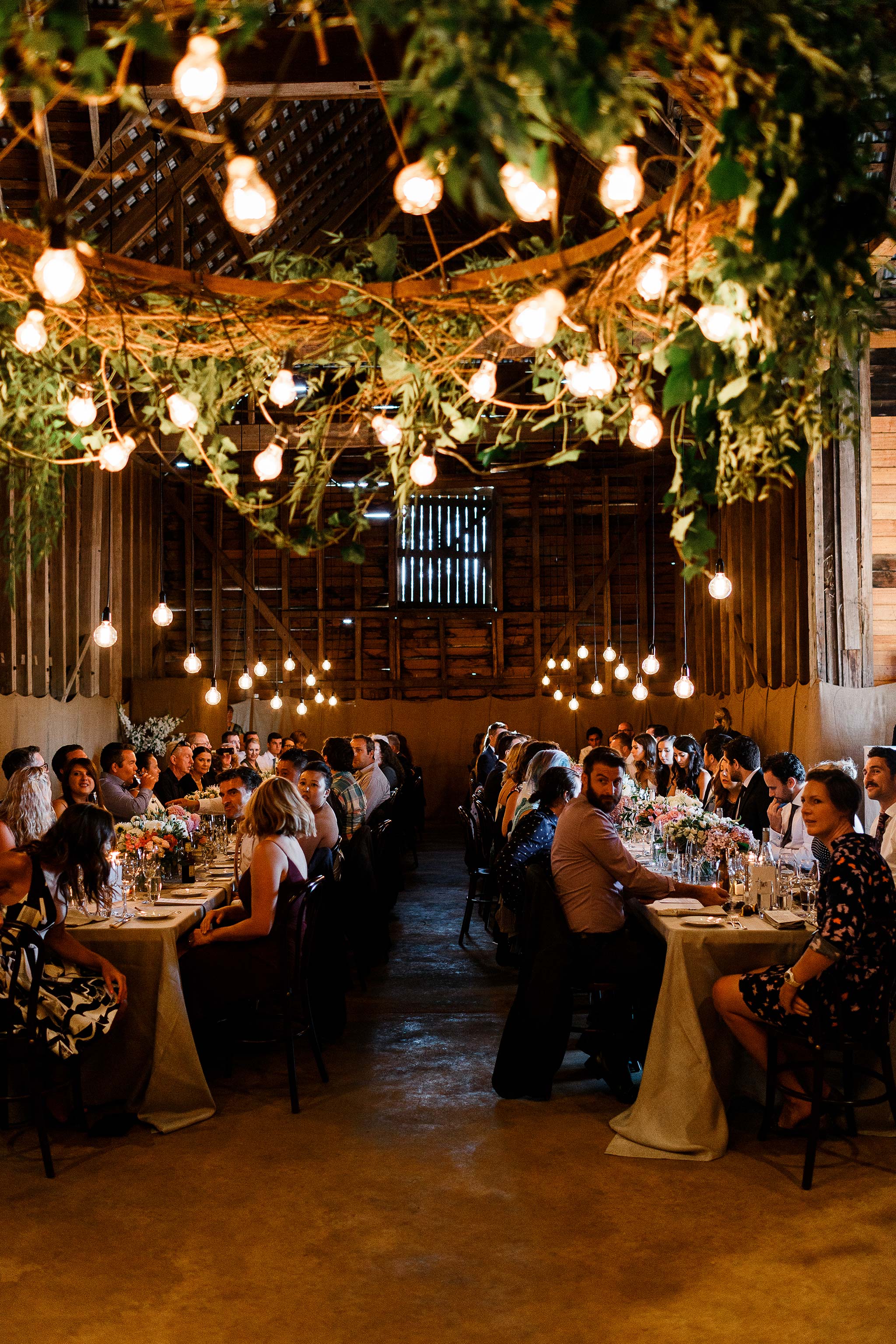  Custom made foliage chandelier over the dance floor 