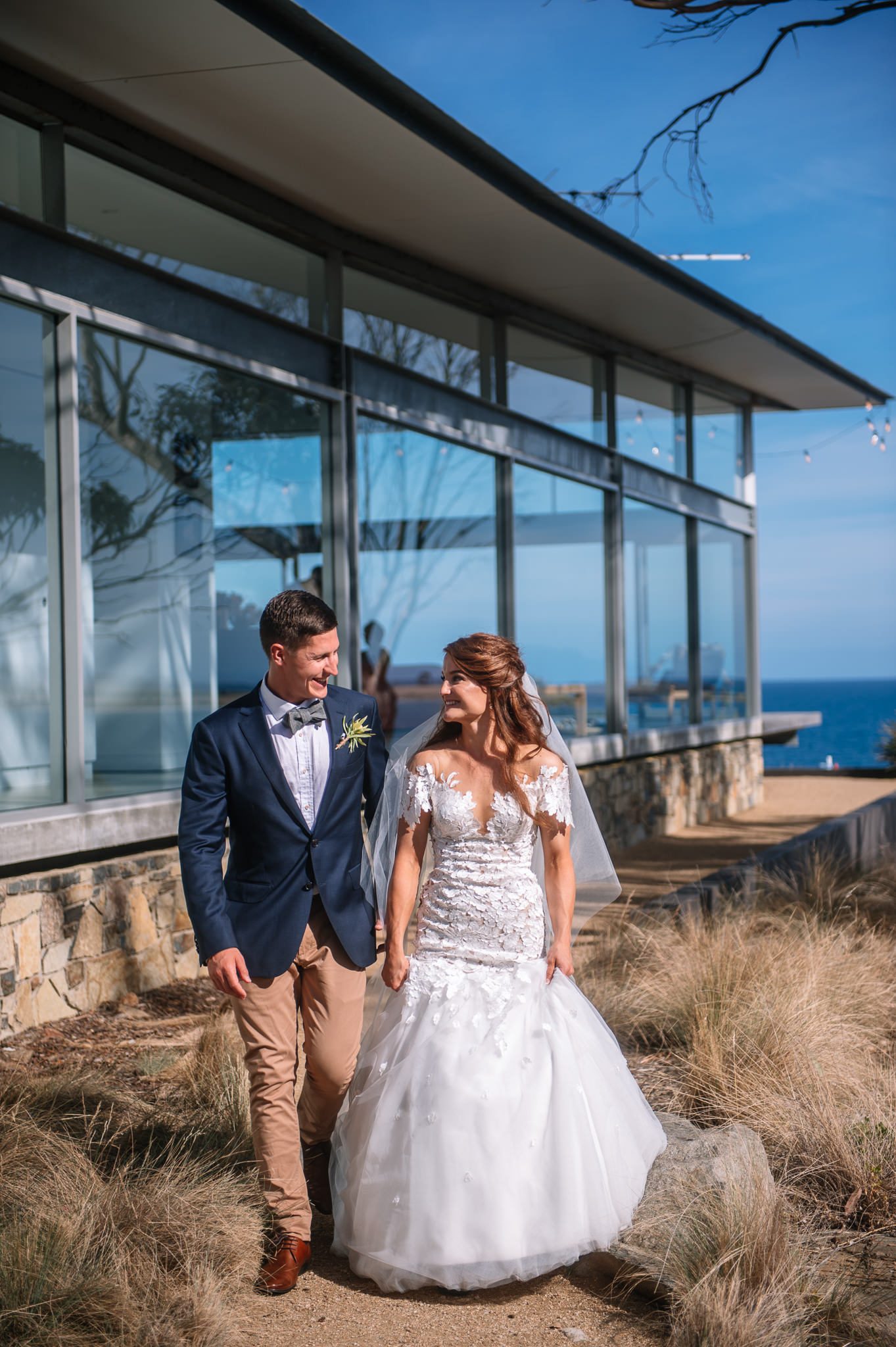  Bride and groom at Avalon Coastal retreat 