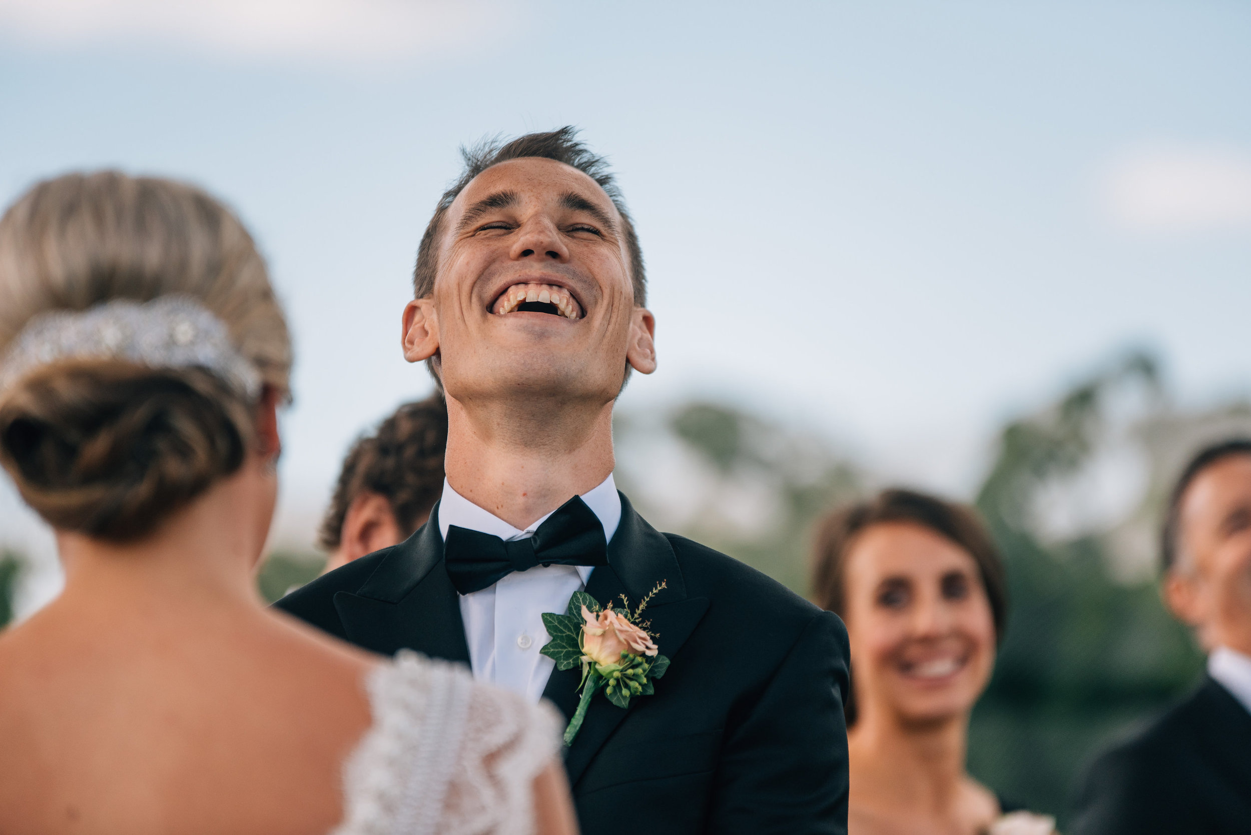  Groom looking very happy at Goaty Hill 