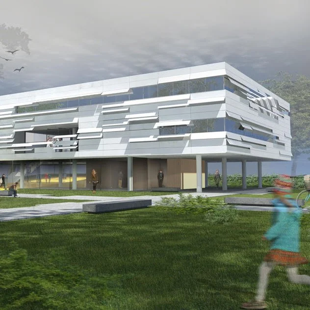 Xnet: Jewish Sports Museum Competition. Anderman Architects’ proposal for the invited competition to design the museum at Kfar Maccabiah, Ramat Gan.