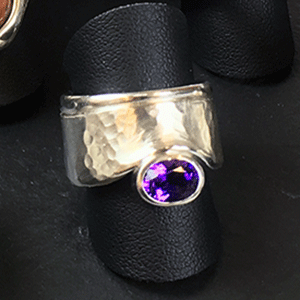 Silberring mit Amethyst