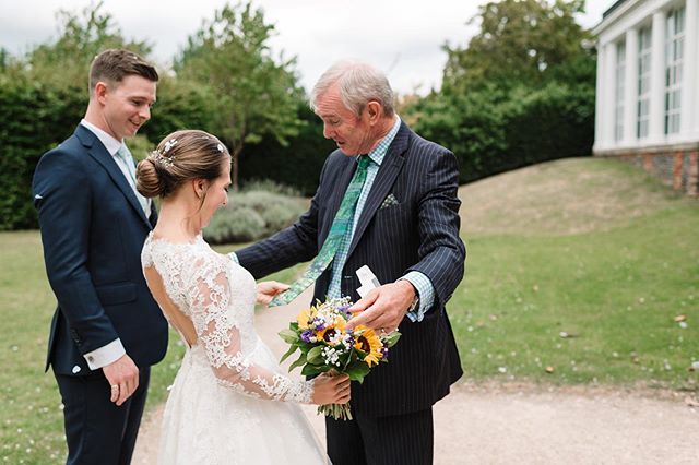 I love this! He&rsquo;s admiring her dress, she&rsquo;s admiring his jazzy tie 😆