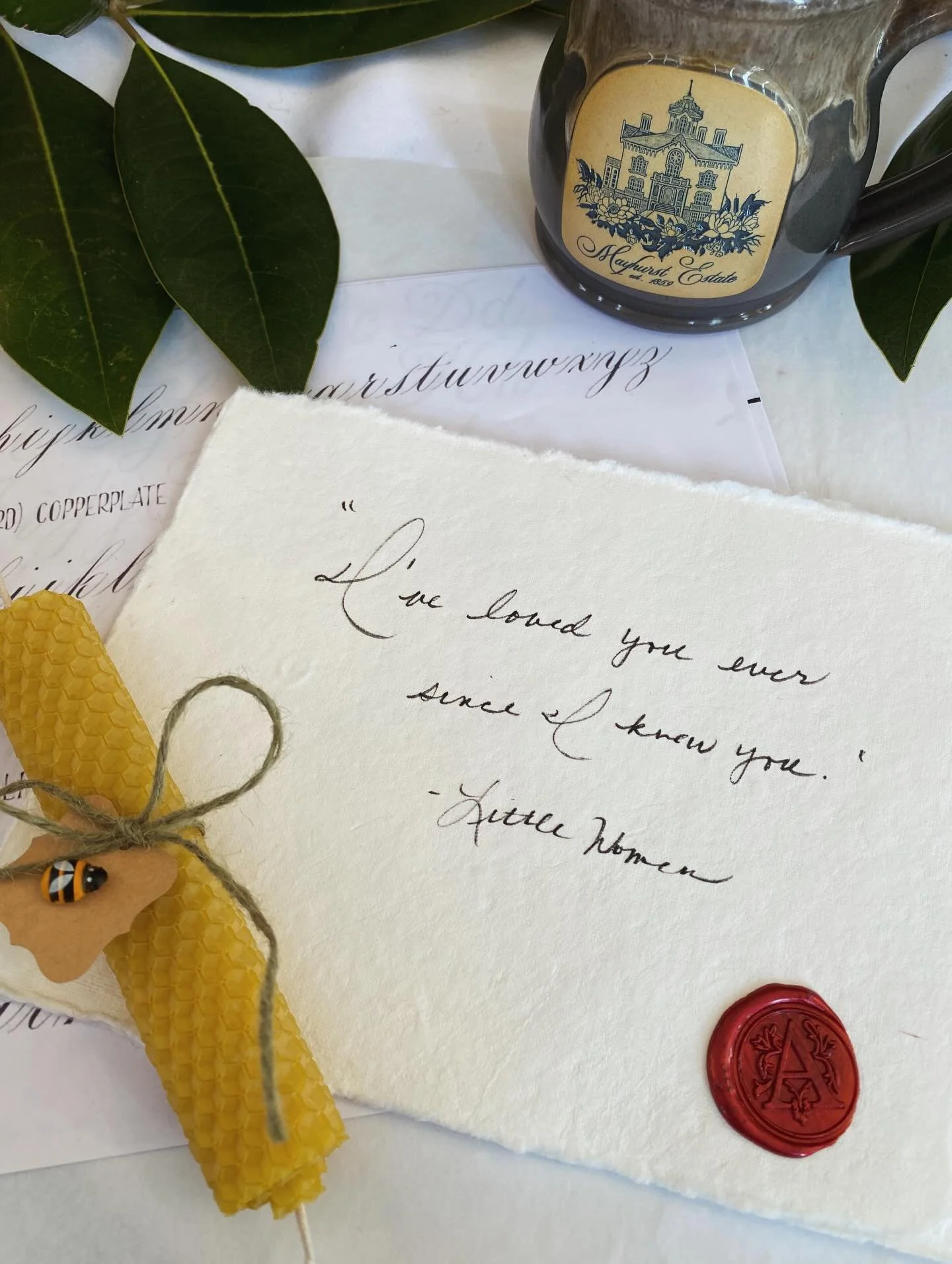 🩷 I&rsquo;ve loved you ever since I knew you.&rdquo; - Louisa May Alcott, Little Women 📖 Day 2: Letter writing, calligraphy (which I completely failed at 😂), candle making, and morning tea all among kindred spirits.  #littlewomen #louisamayalcott 