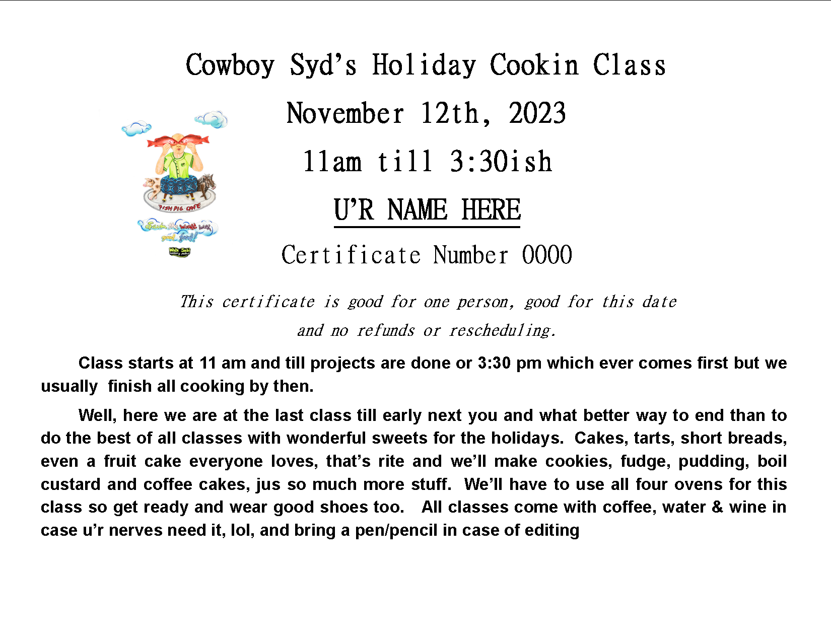 syd-s-cookin-classes-syd-s-fish-pig-cafe