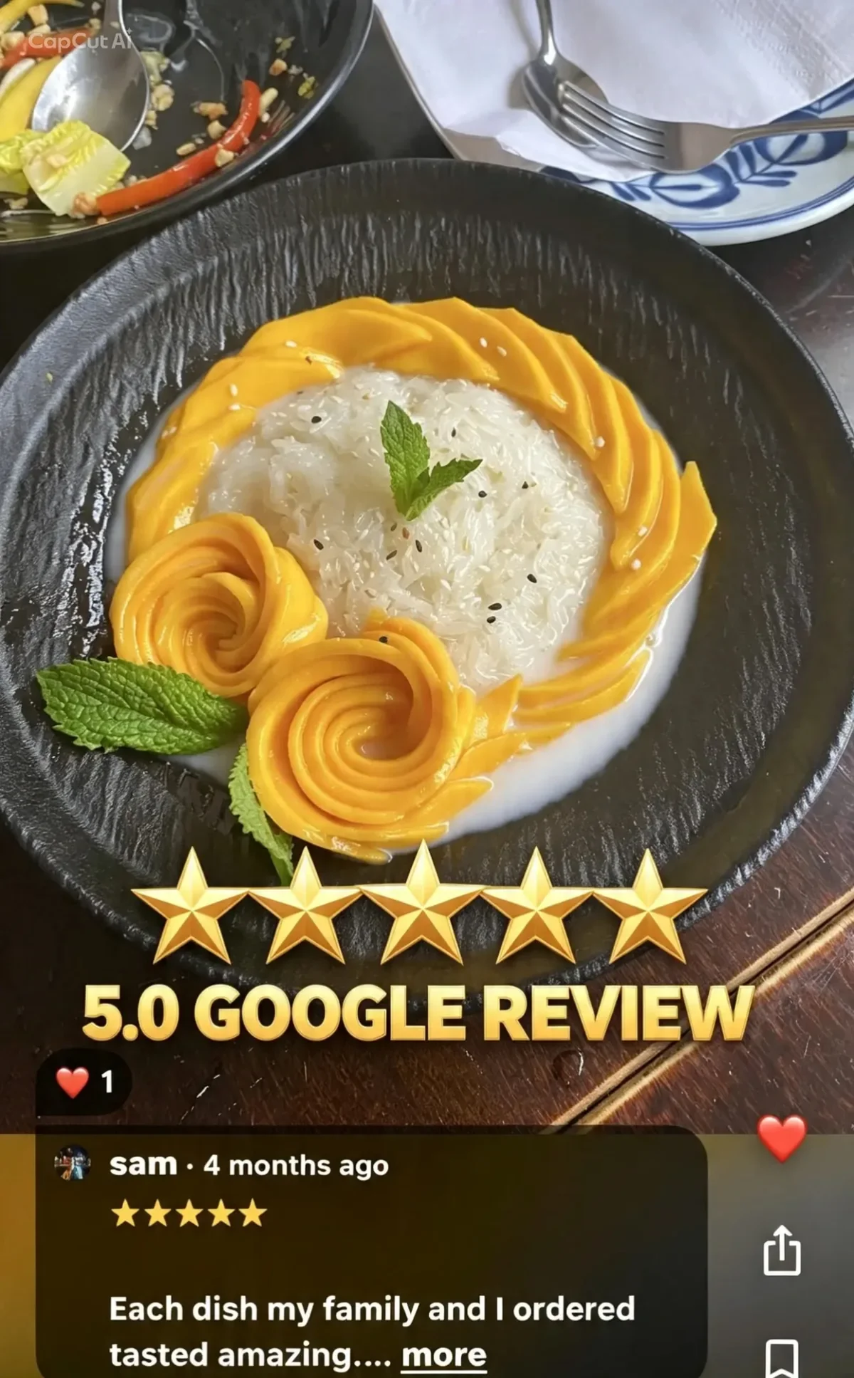 “Each dish my family and I ordered tasted amazing.” - sam