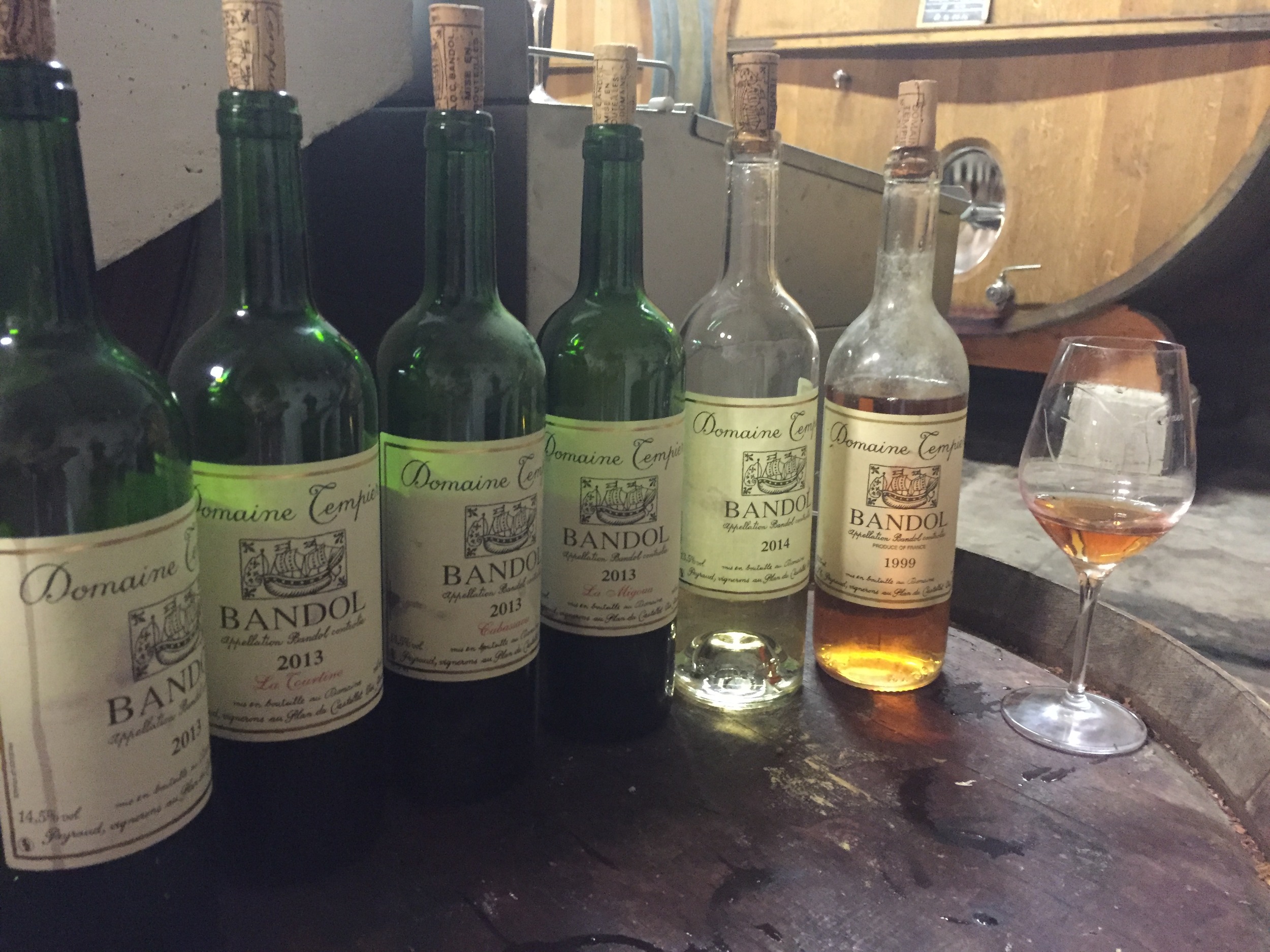The impressive bottle lineup for our tasting.