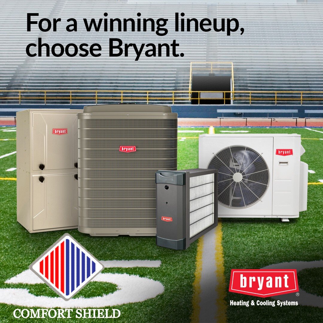 If you are looking for a winning lineup of products for your HVAC needs, consider Bryant for your home. #Bryant offers industry&rsquo;s leading technology &ndash; reliable, efficient solutions for your home heating, cooling, and air quality needs. Wi