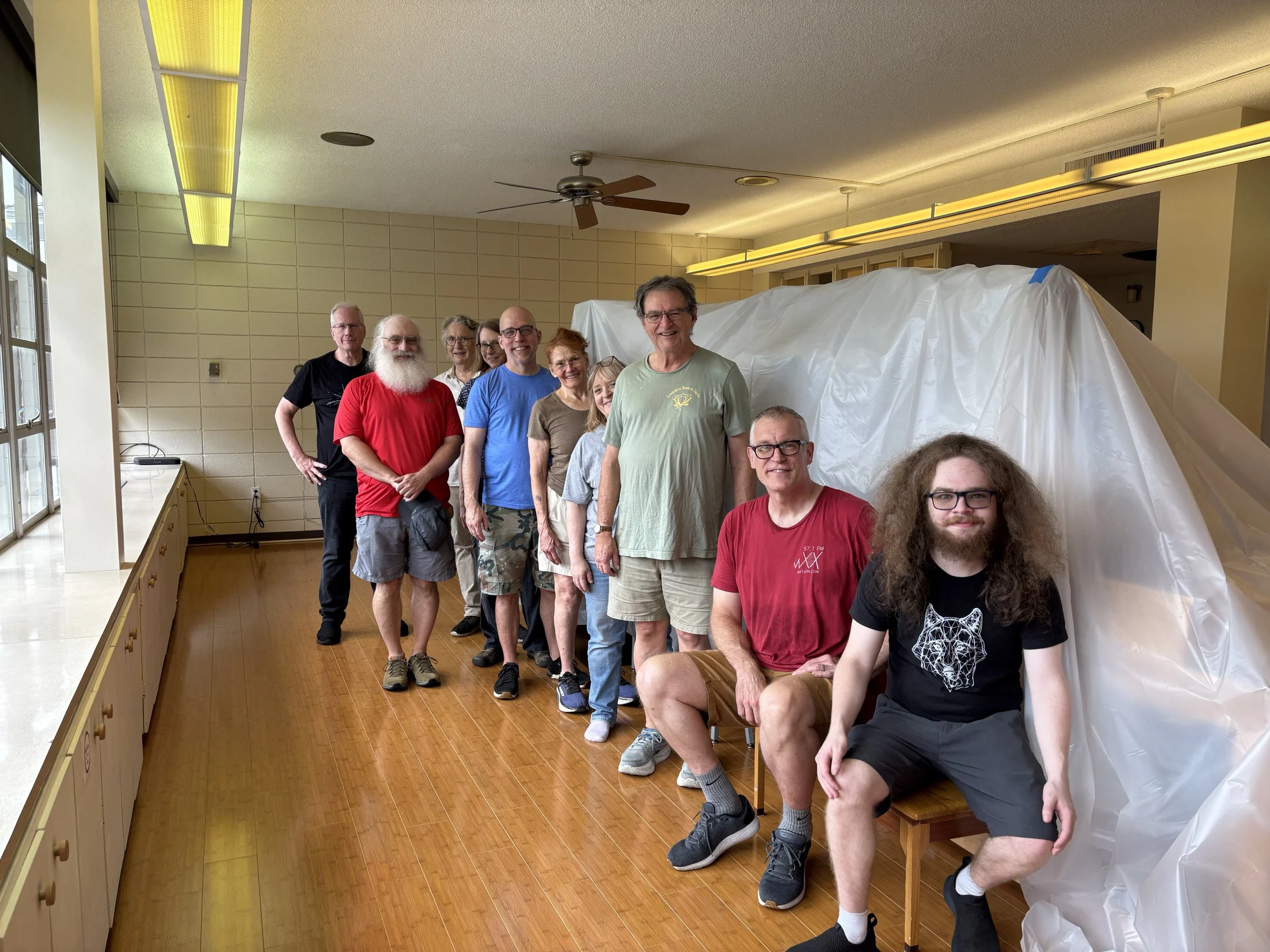 Volunteers came last weekend to prep the building