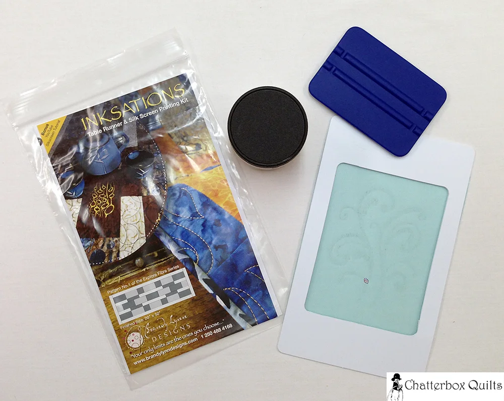 Yup, I bought the whole kit - Inksations pattern, silk screen, squeegee and fabric paint!