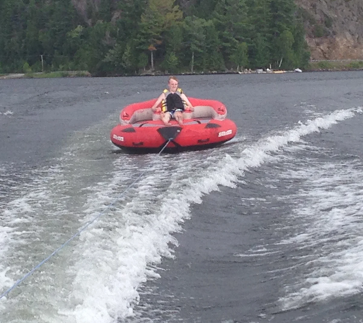 Enjoying some tubing.