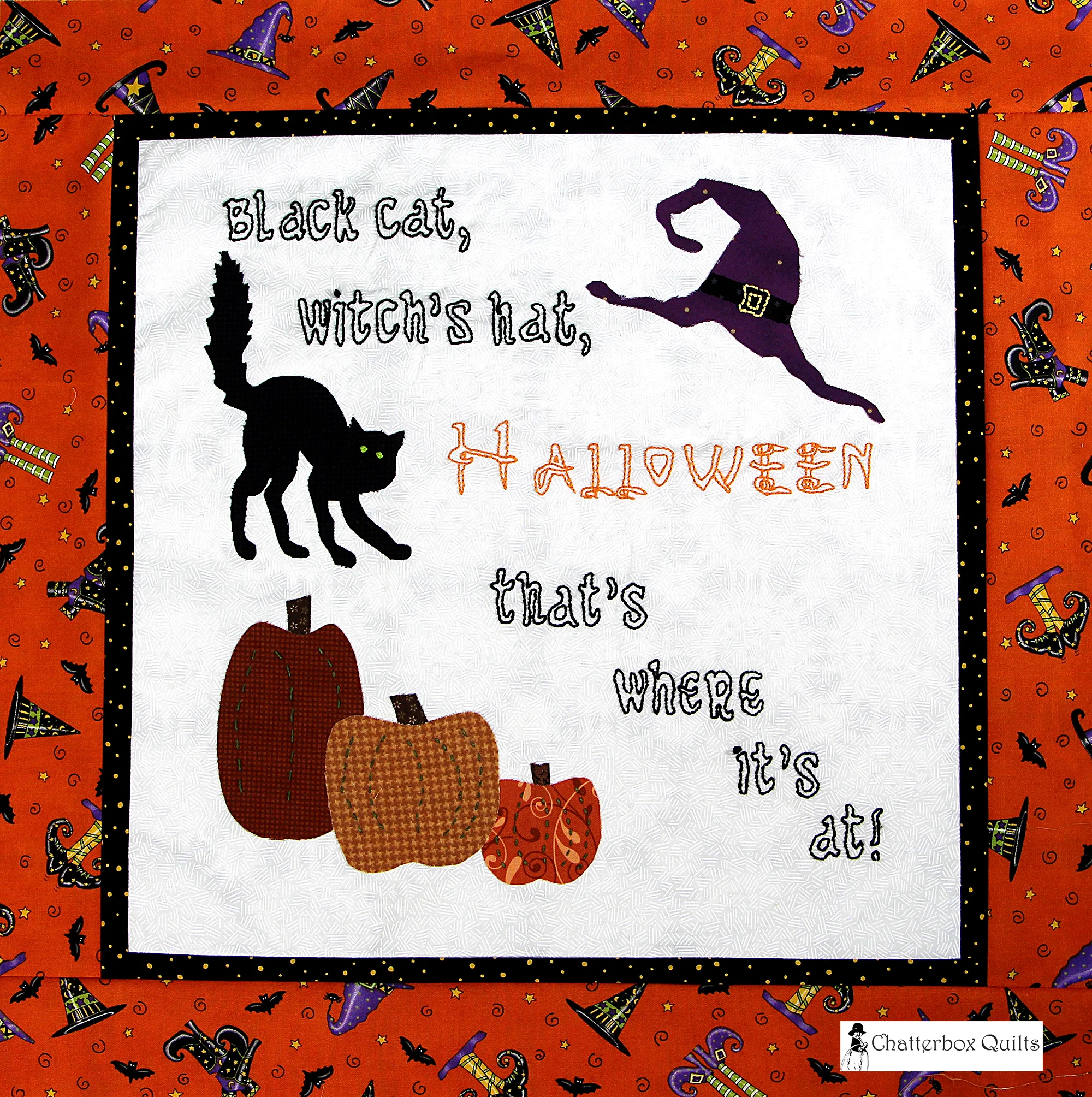Black Cat, Witch's Hat by Chatterbox Quilts