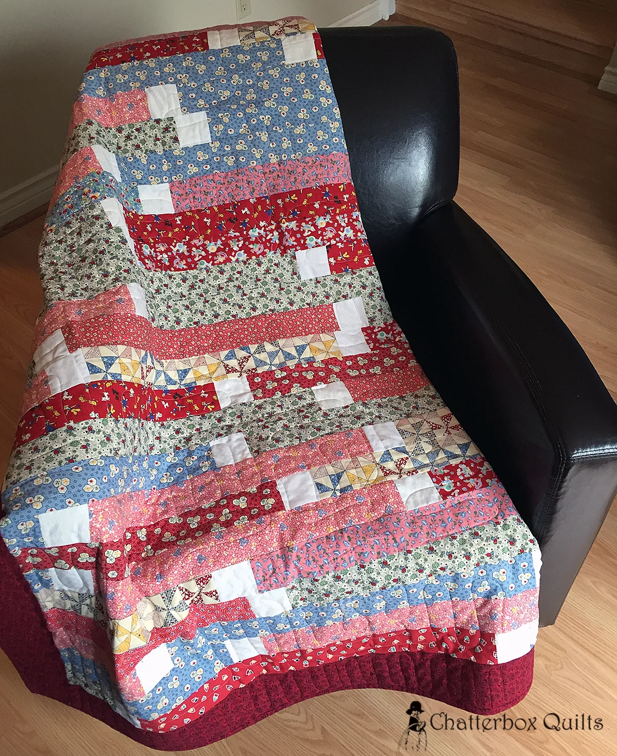 Quilted, bound and ready to snuggle in