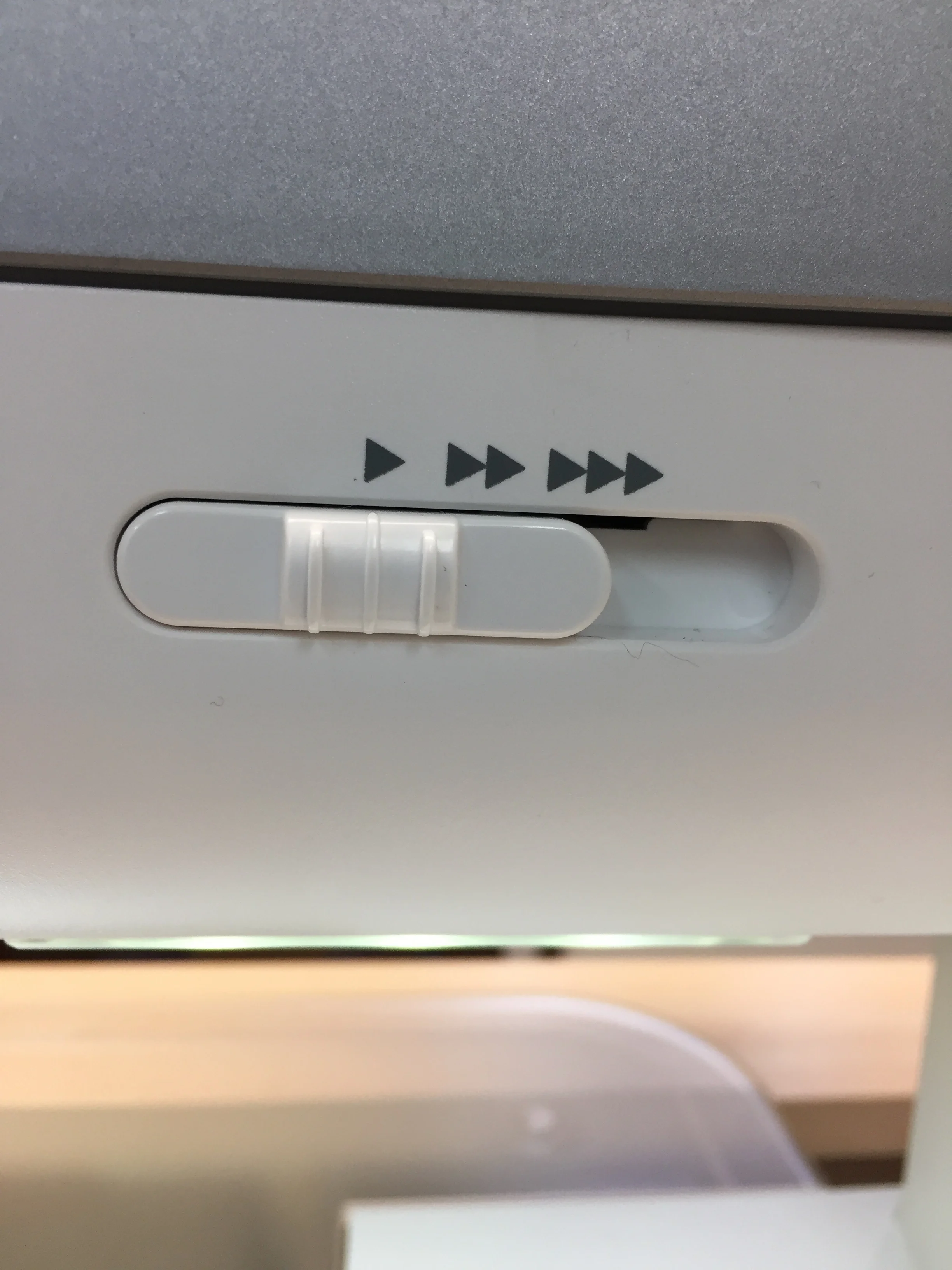 Adjust your machine's stitching speed from very slow
