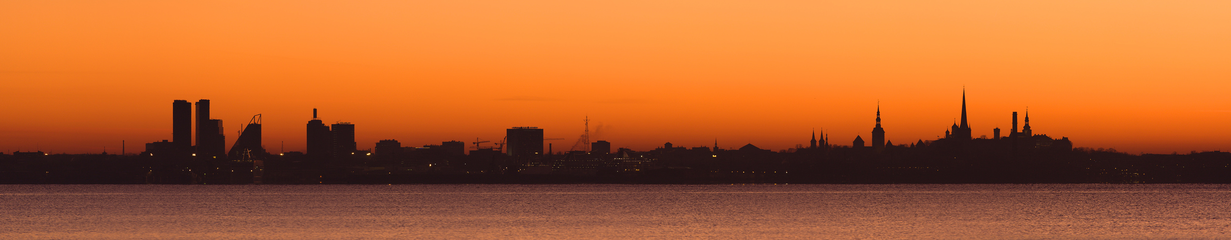 Silhouette of Tallinn, Estonia