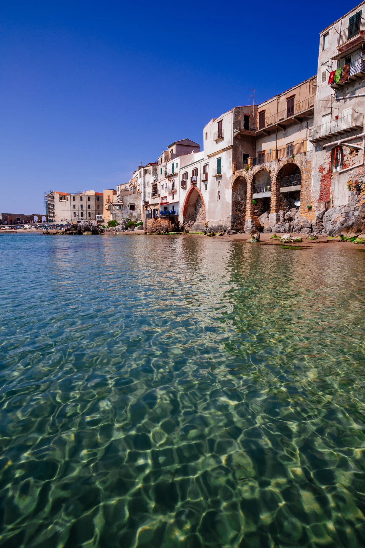 Cefalu Beach in Sicily, Italy