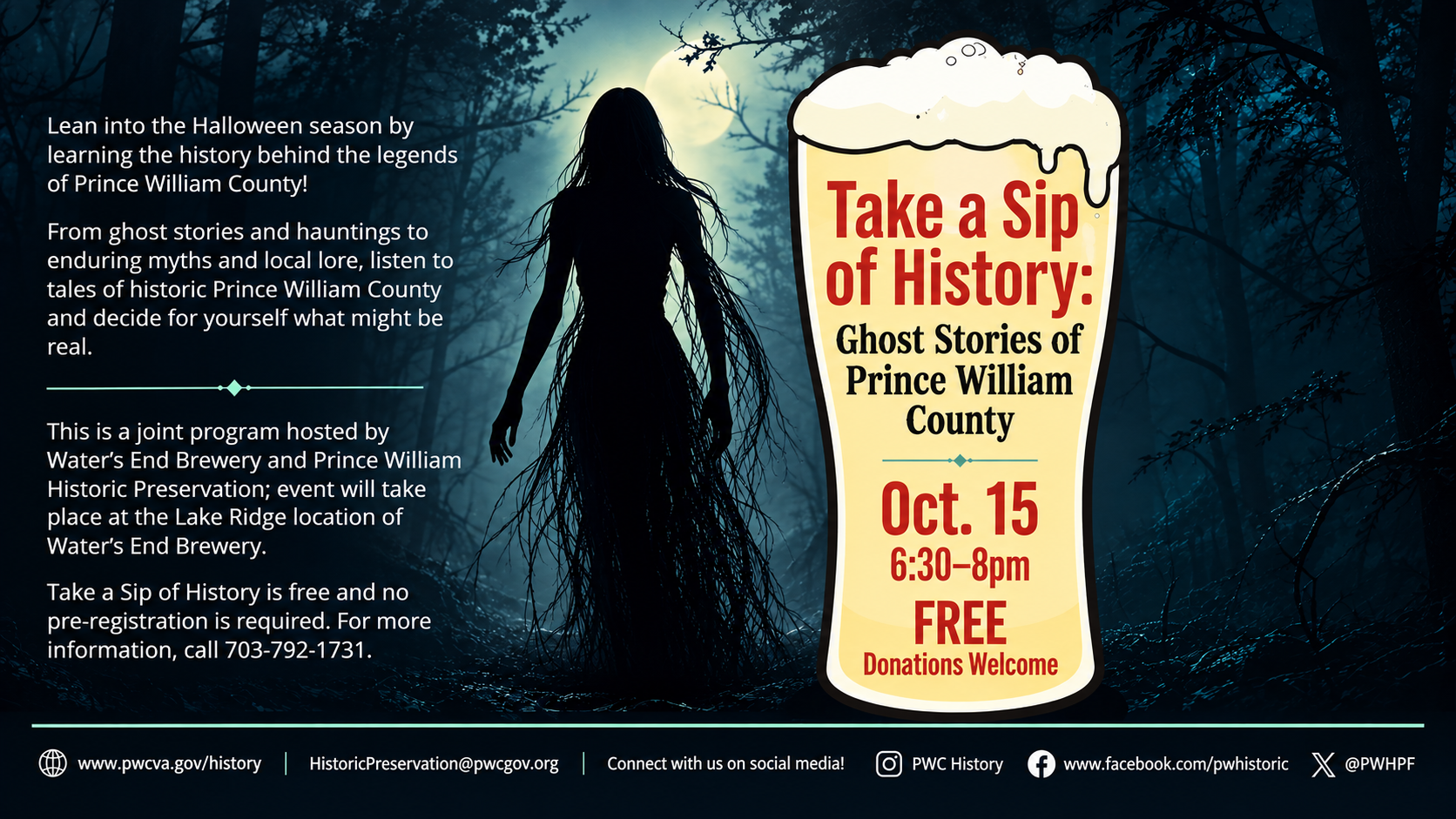 Take a Sip of History: Ghost Stories of Prince William County
