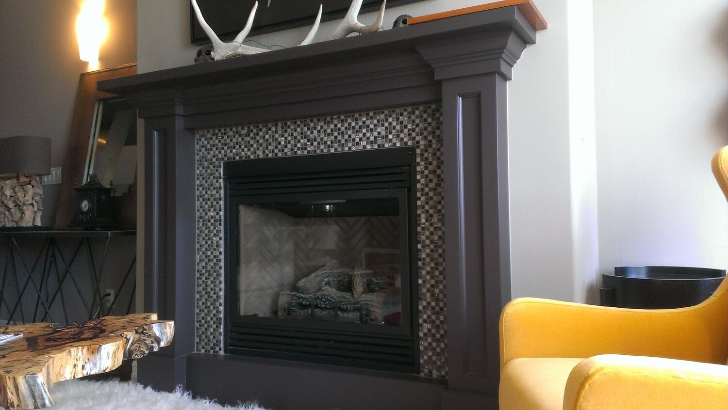 Custom wooden Fireplace Mantel by Tyler Gady Woodworking