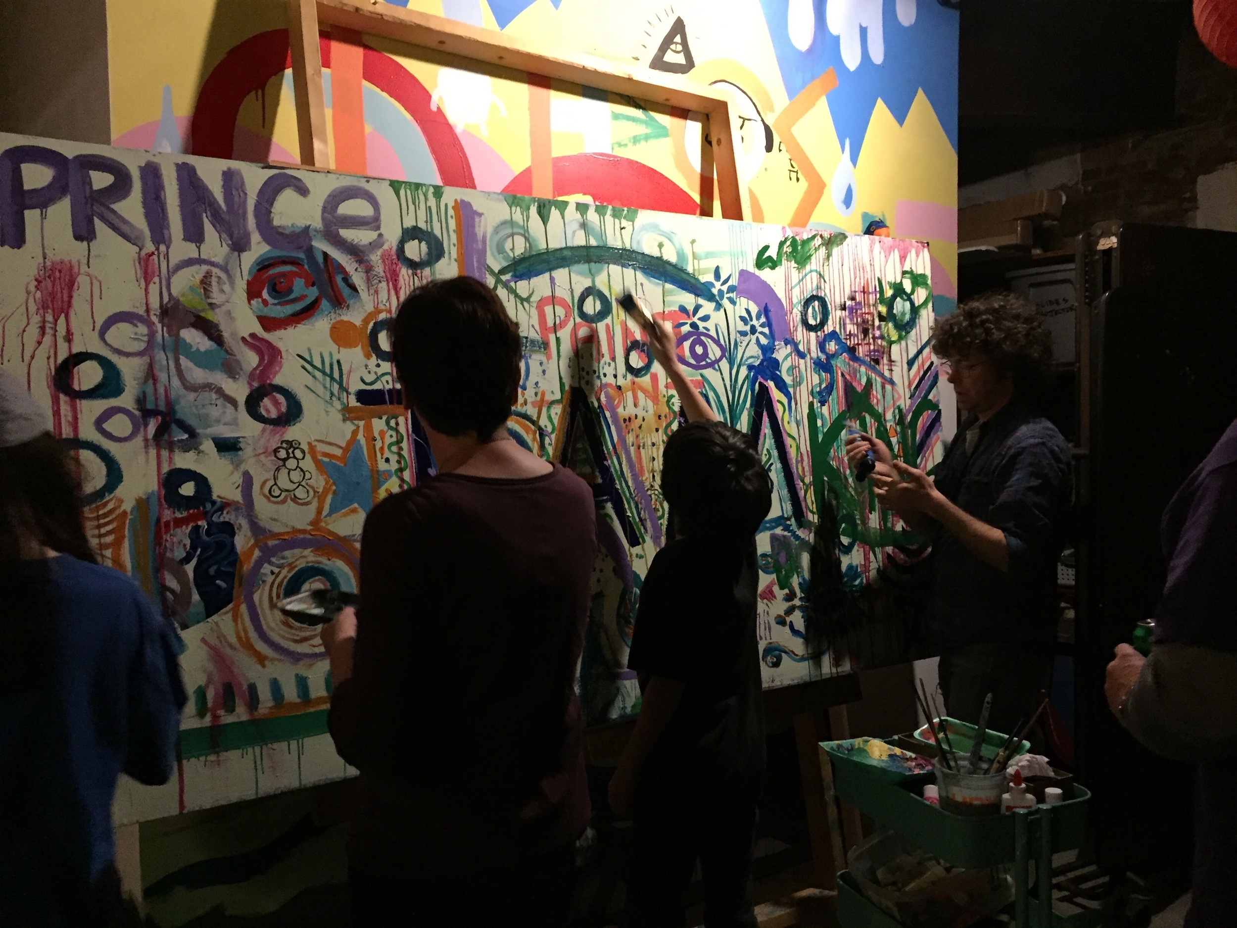 Collaborative painting in progress!