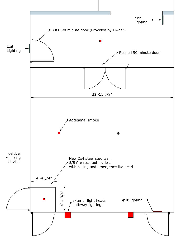 Second egress plan and necessary changes