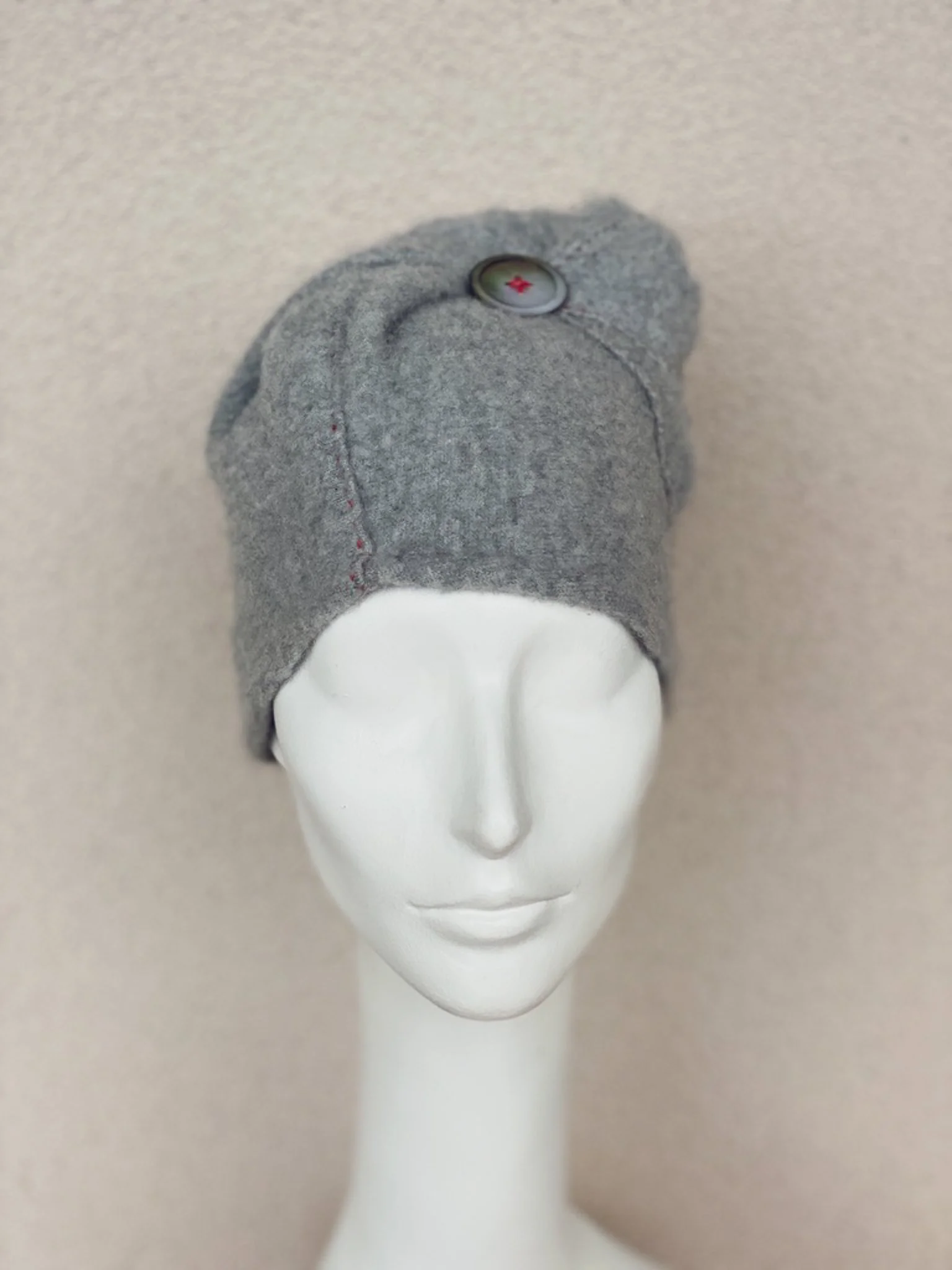 Eco Cashmere Heather Turban in light gray