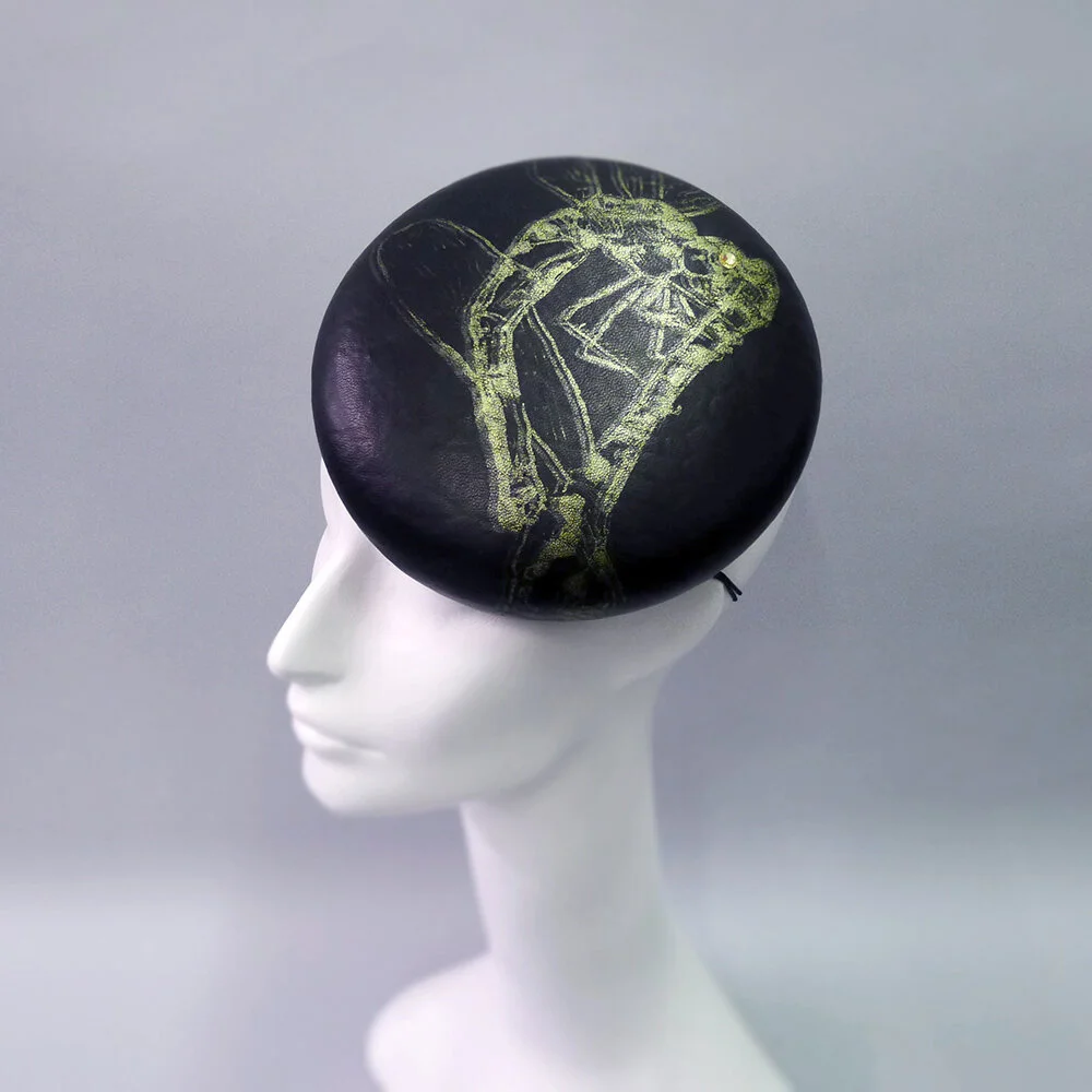 Large Button Beret Fascinator Cocktail 