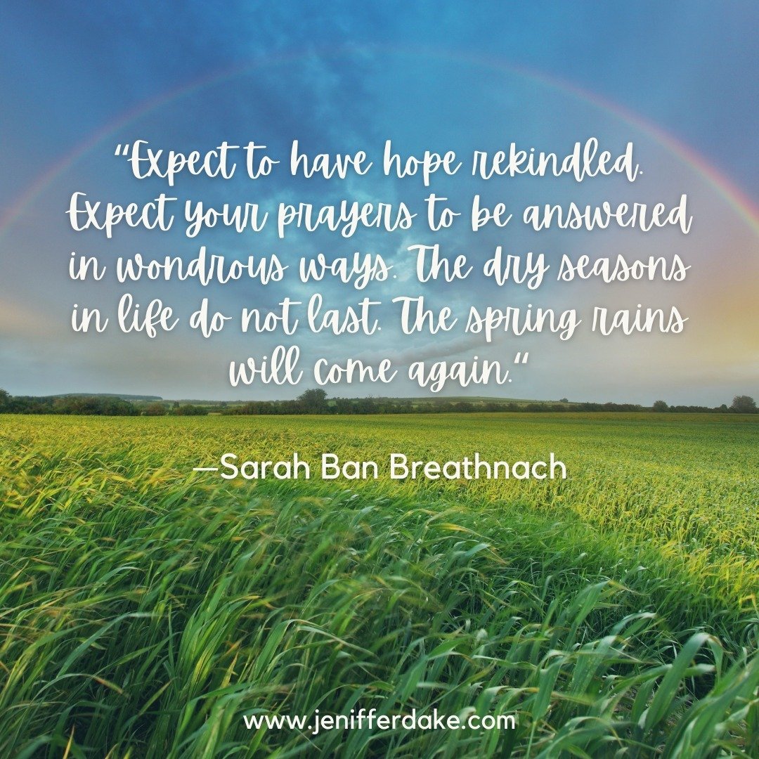 Oftentimes, we go through dry seasons - seasons of waiting, seasons of confusion, even seasons where God seems silent - but those seasons don't always last. Don't lose hope, friends. Expect prayers to be answered and hope to come again!

#quote #Sara