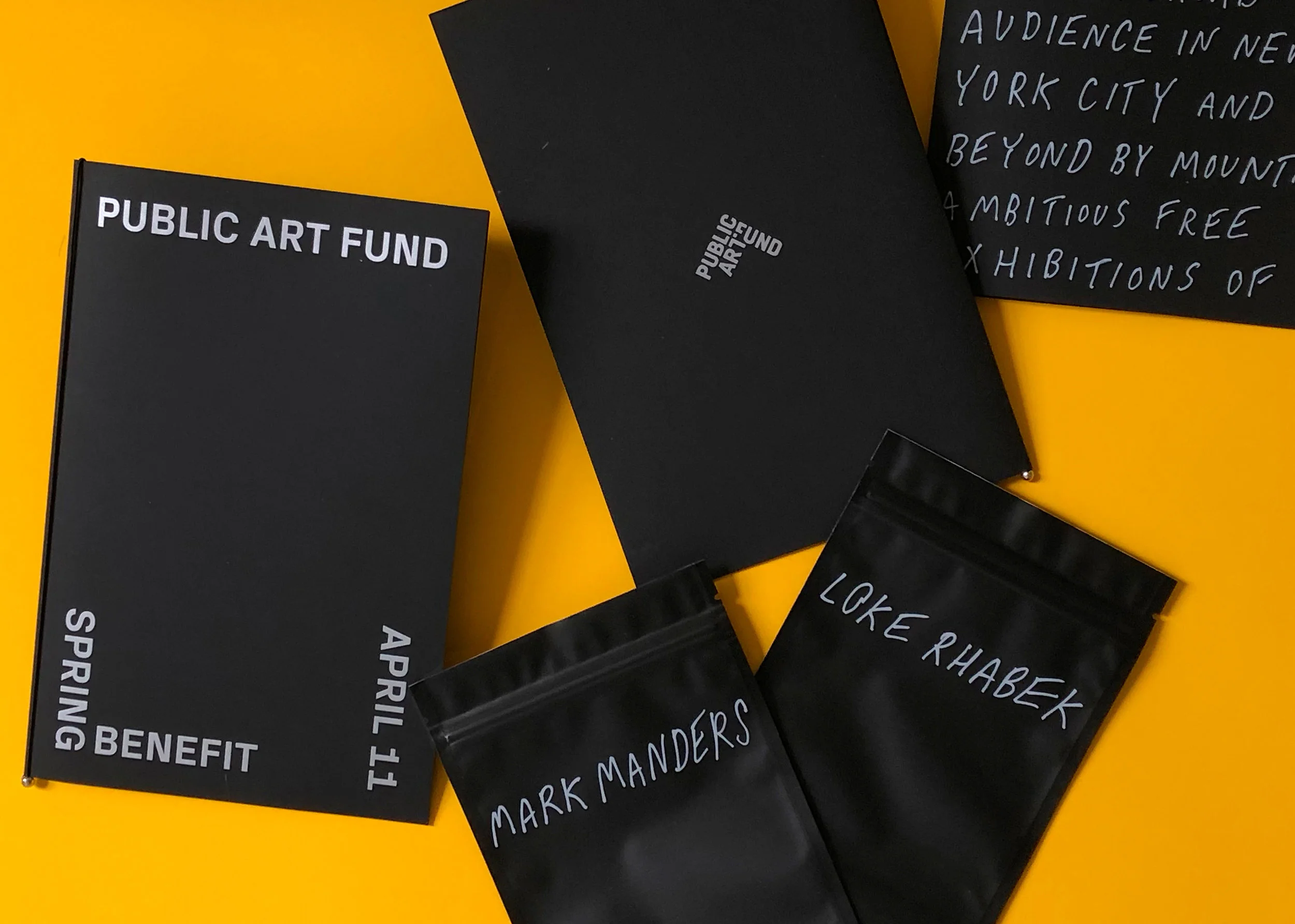 Hand-lettering for Public Art Fund event in NYC