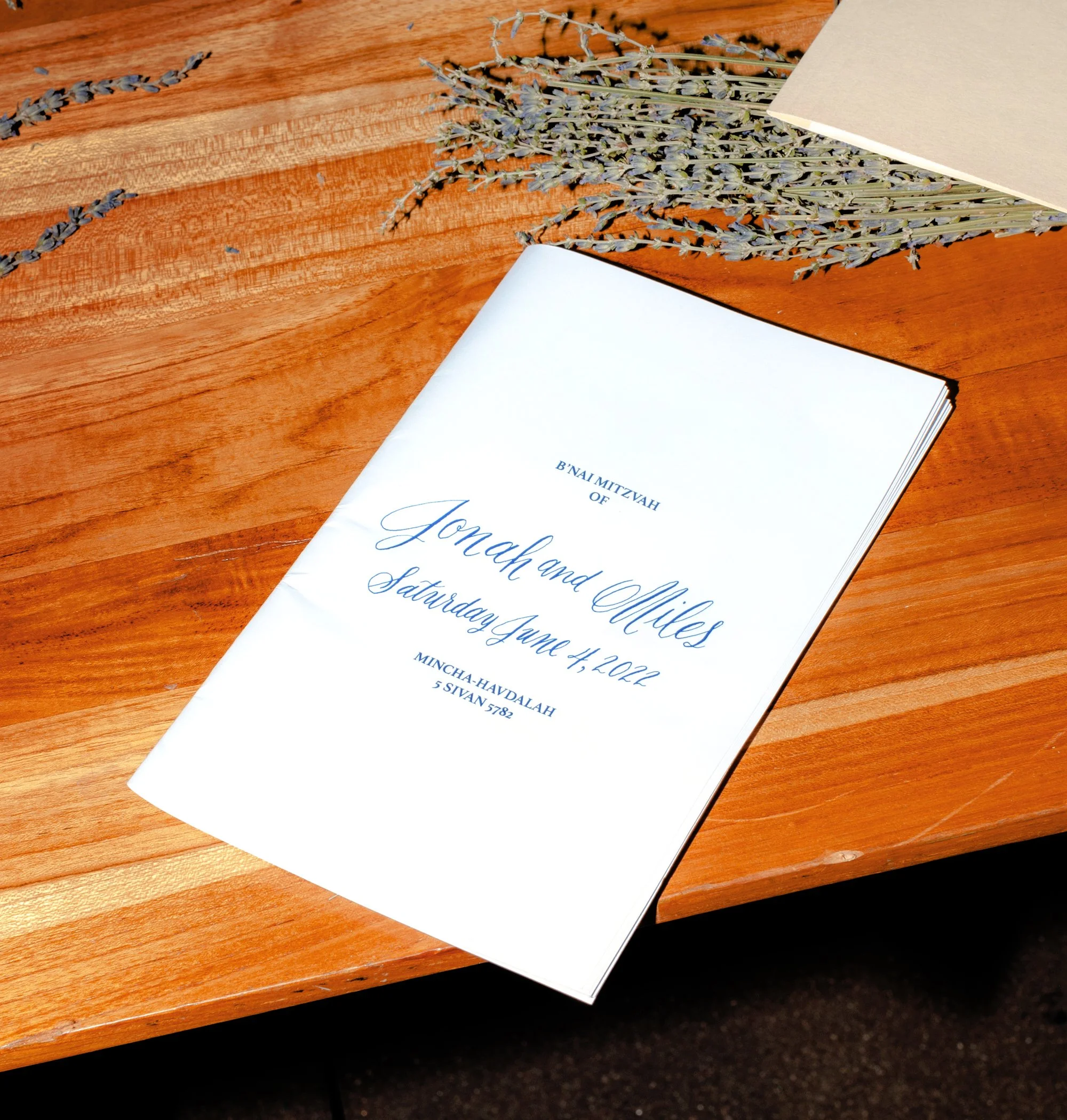 Lettering on Program