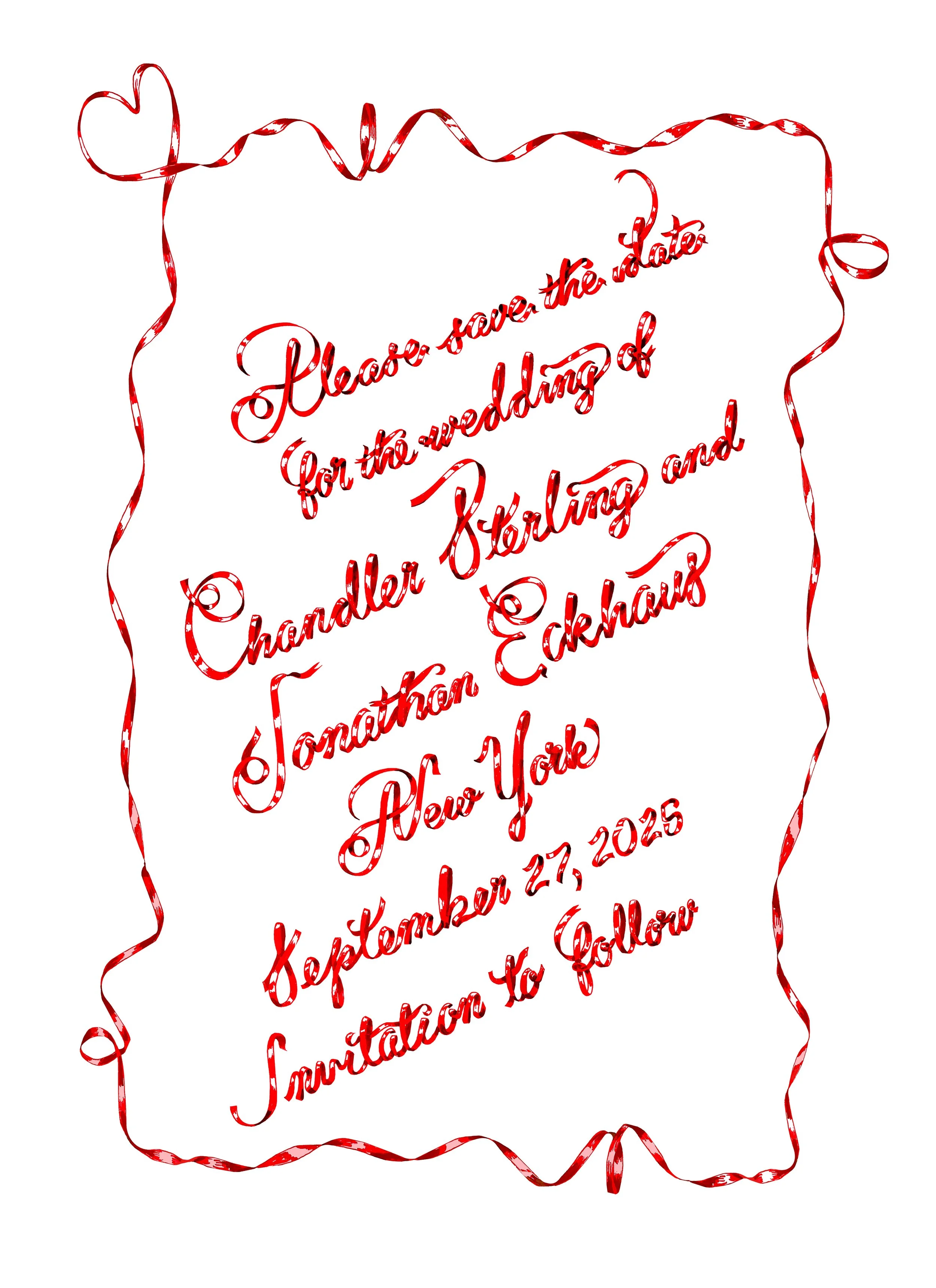 Custom Font for Save the Date