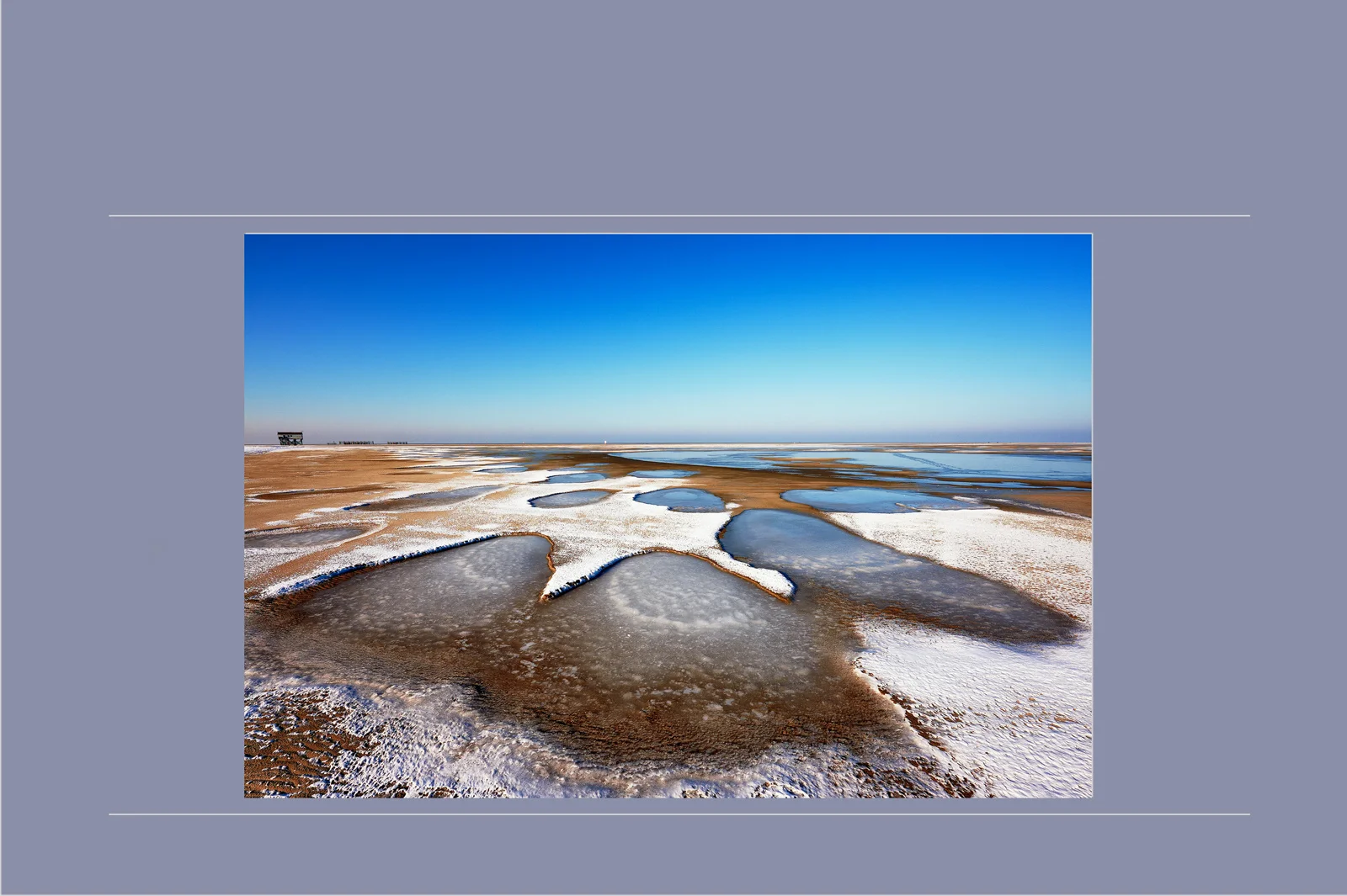 ceative ice and beach structures Sankt Peter Ording by Westerhever, Schleswig-Holstein
