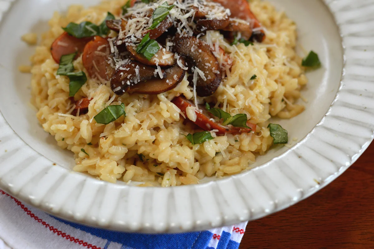 Mushroom & Sausage Risotto