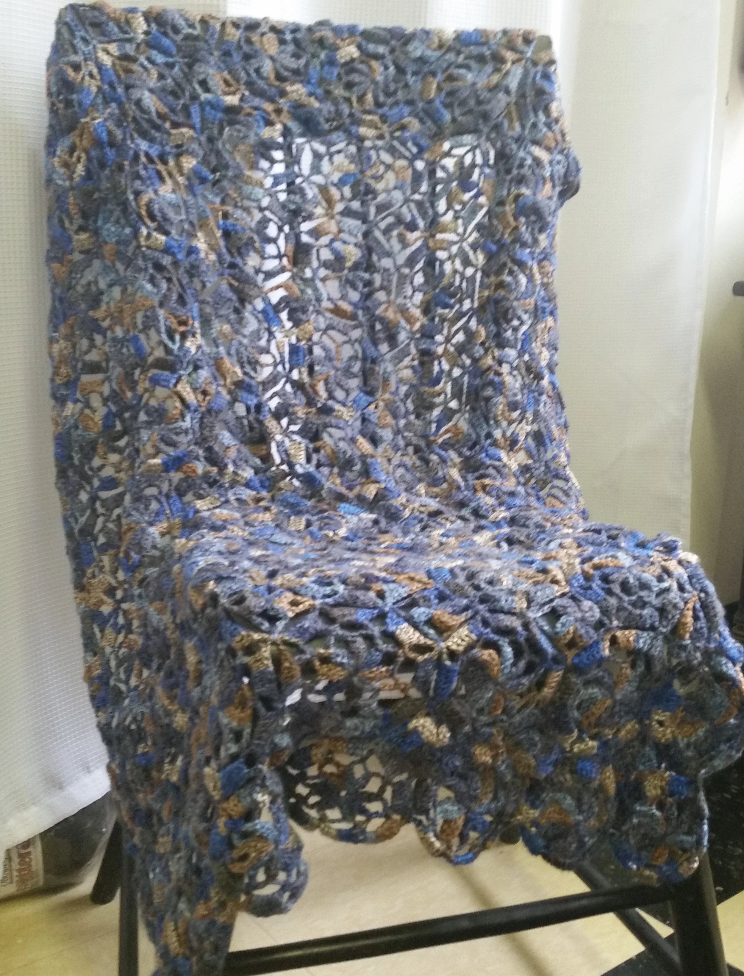 Daisy Gertude crochet lap blanket with Carrie