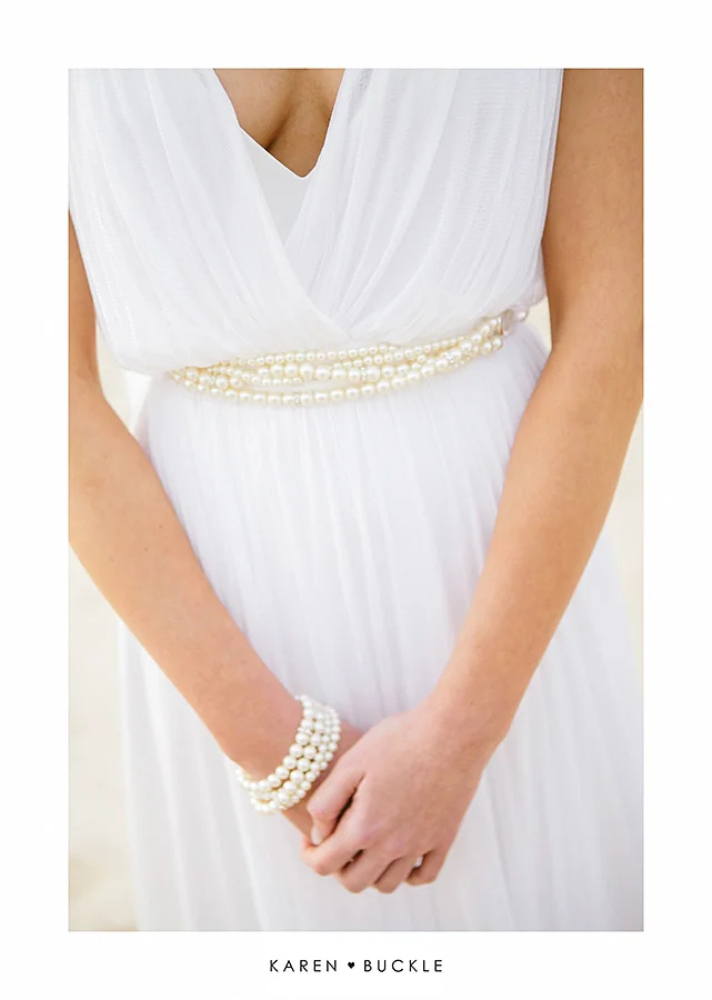 Ava with pearl belt