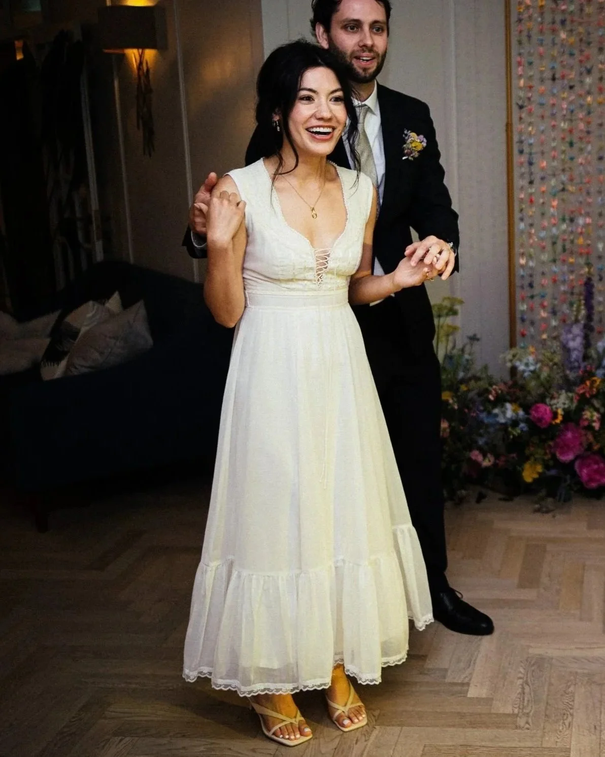 In Her Mother's 1970's Dress