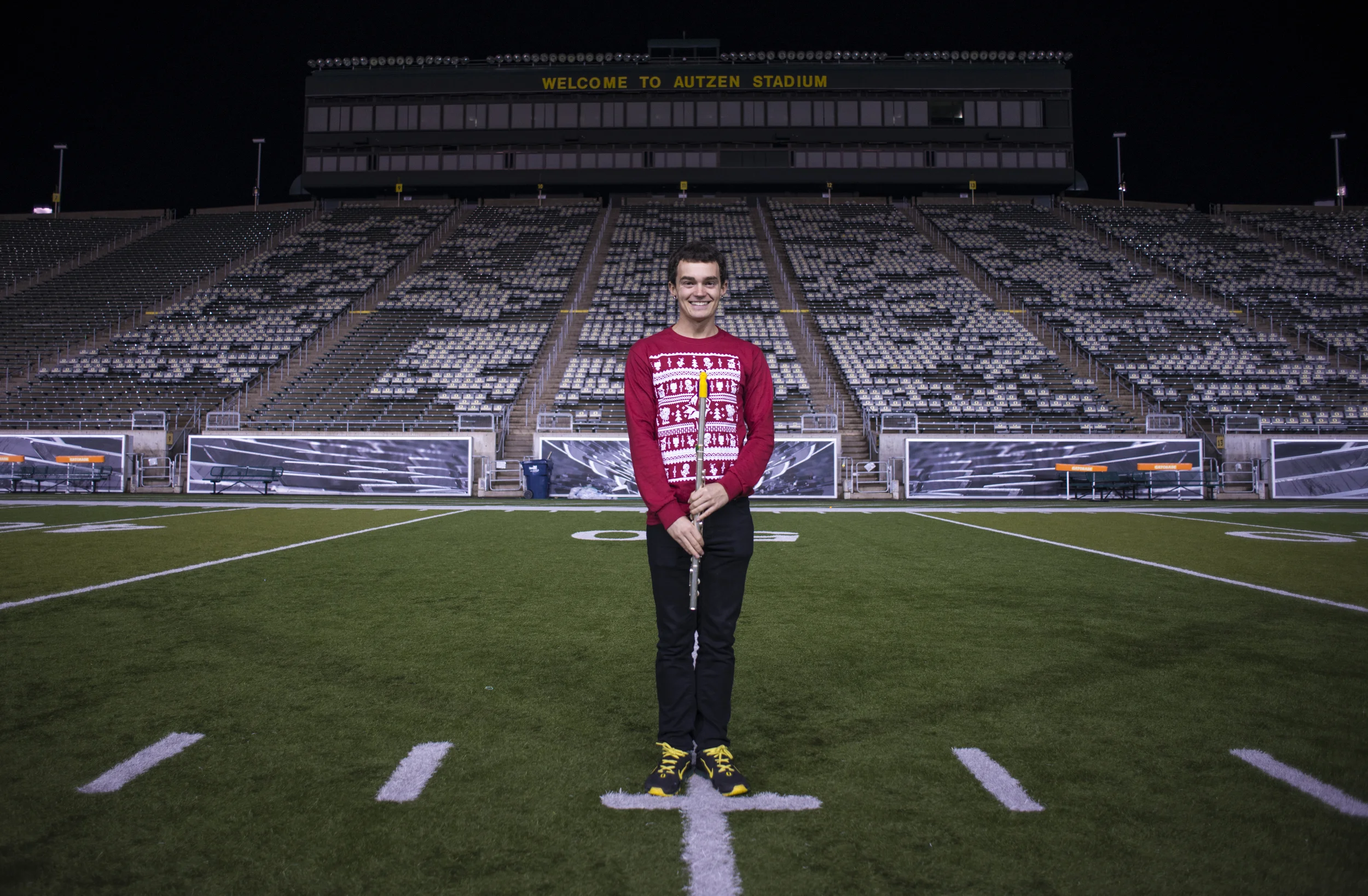 Conner Richardson from Cottage Grove, Oregon is in his second year at the University of Oregon and in Oregon Marching Band. He is a geography major.