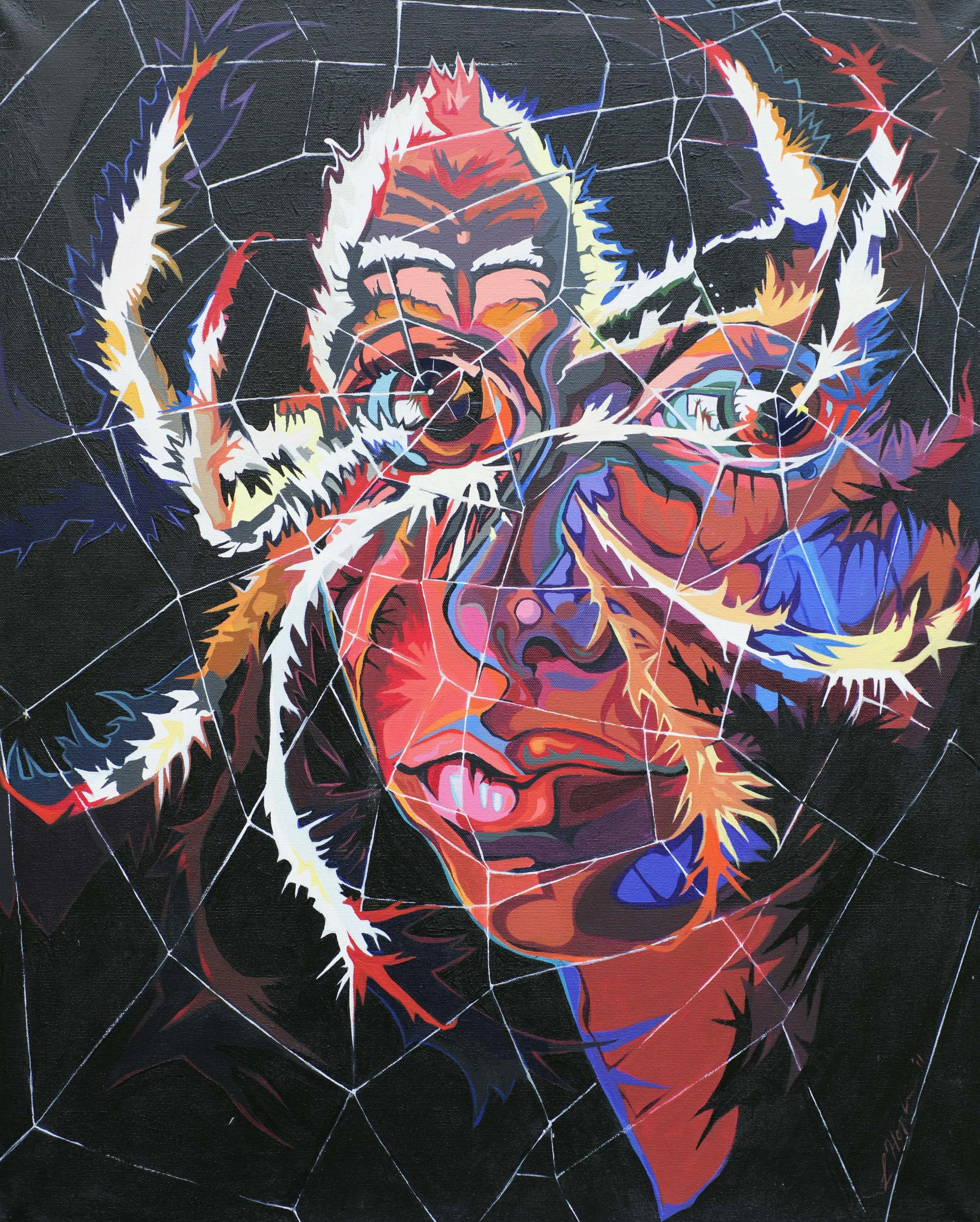  Acrylic on canvas. 