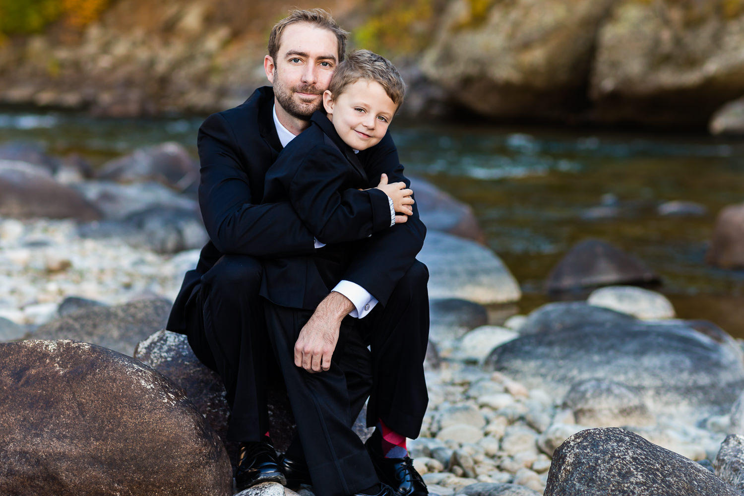  Joe and his son Chase enjoyed some time together before the ceremony. Chase also served as the ring bearer. 