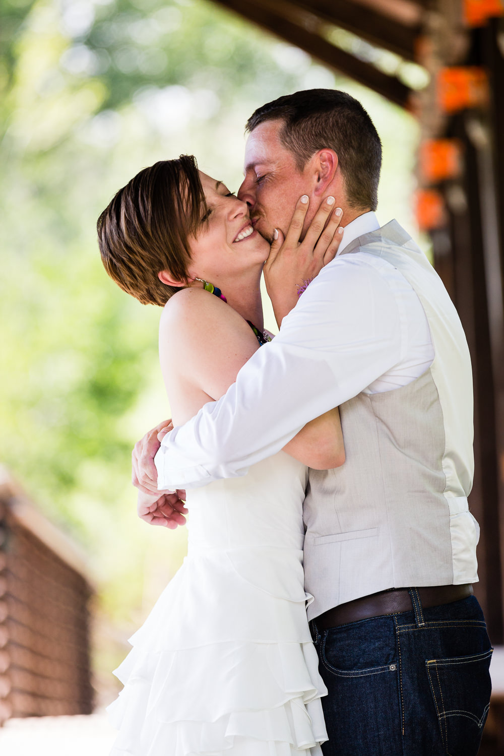 bozeman-montana-wedding-groom-kisses-bride-during-first-look.jpg
