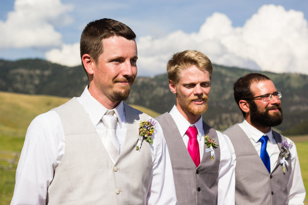 bozeman-montana-wedding-groom-watches-bride.jpg