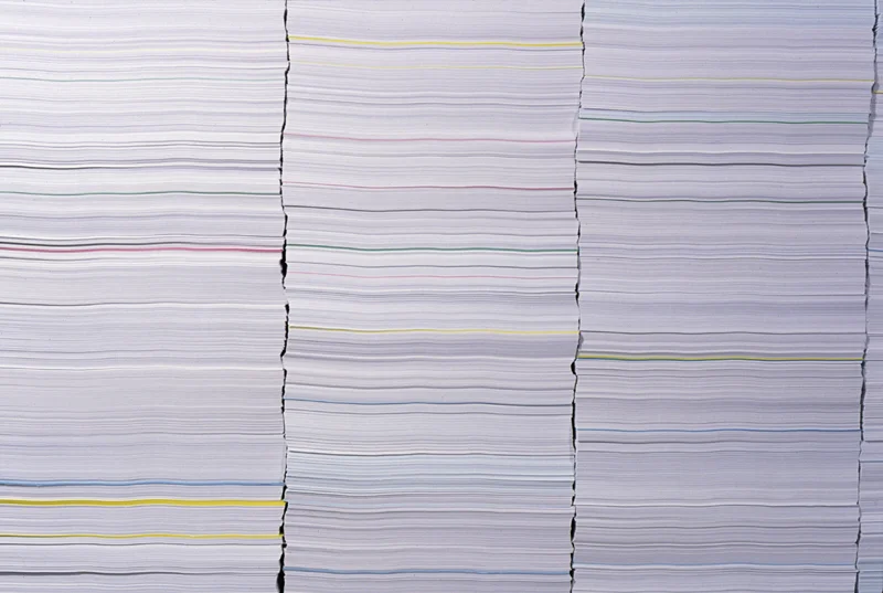 Supply (detail, paper stack)