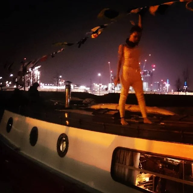 Debbie Porter performing on the roof of Drie, 2nd night of album launch