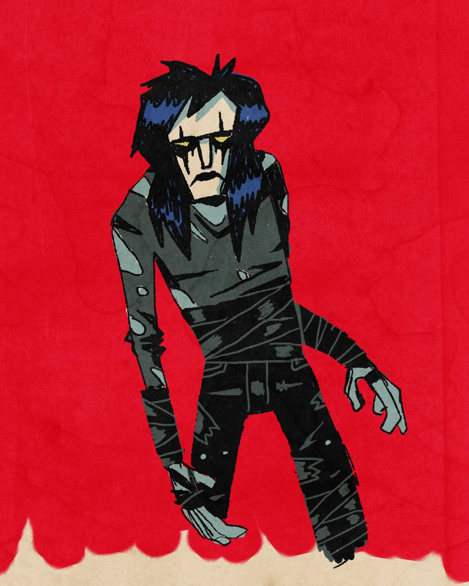Very quick ipad doodle of the Crow from last night

#AdamHansonCo #thecrow #comicart #characterdesign #dailysketch