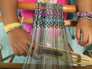 SAORI weaving bracelet making
