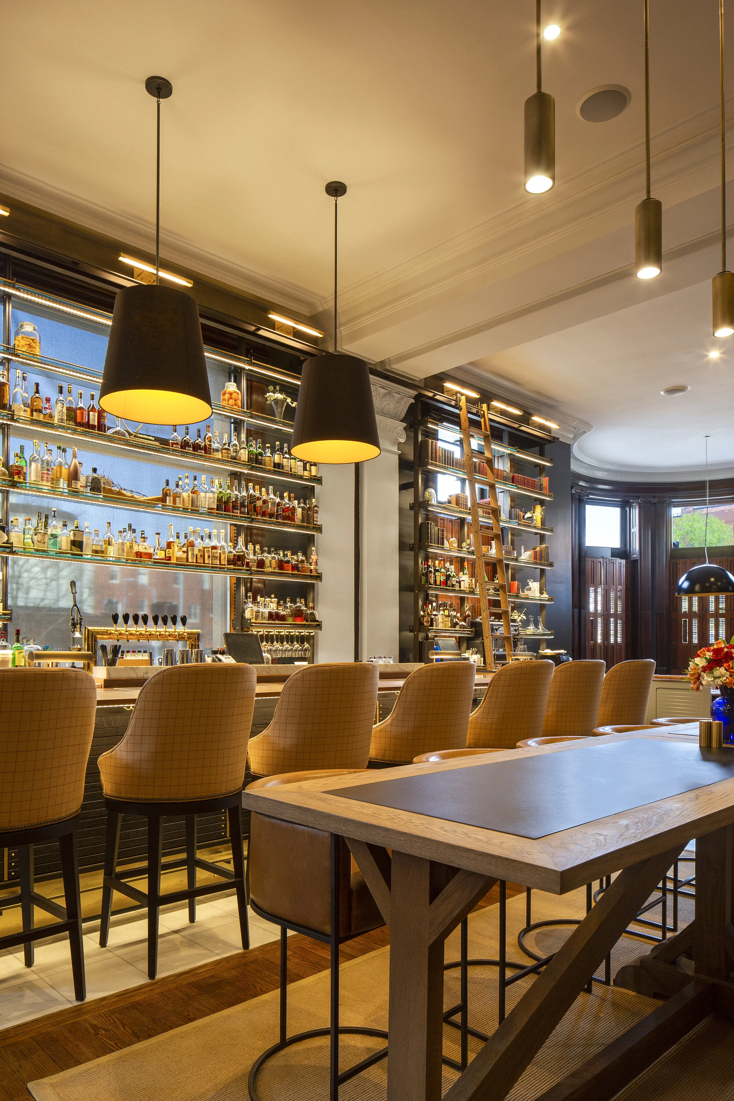 Historic cocktail lounge in Baltimore, MD. Architectural photography by Maryland based photographer, Melissa Newman.