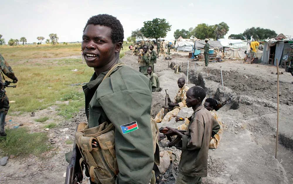 South Sudanese soldiers. (AP/Justin Lynch)
