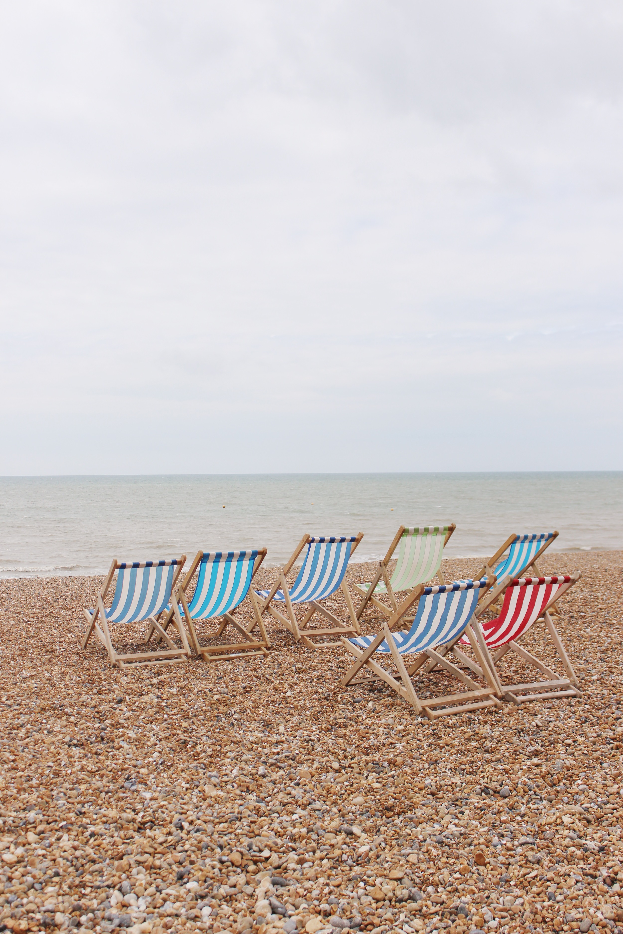 A beach day in Brighton, England.