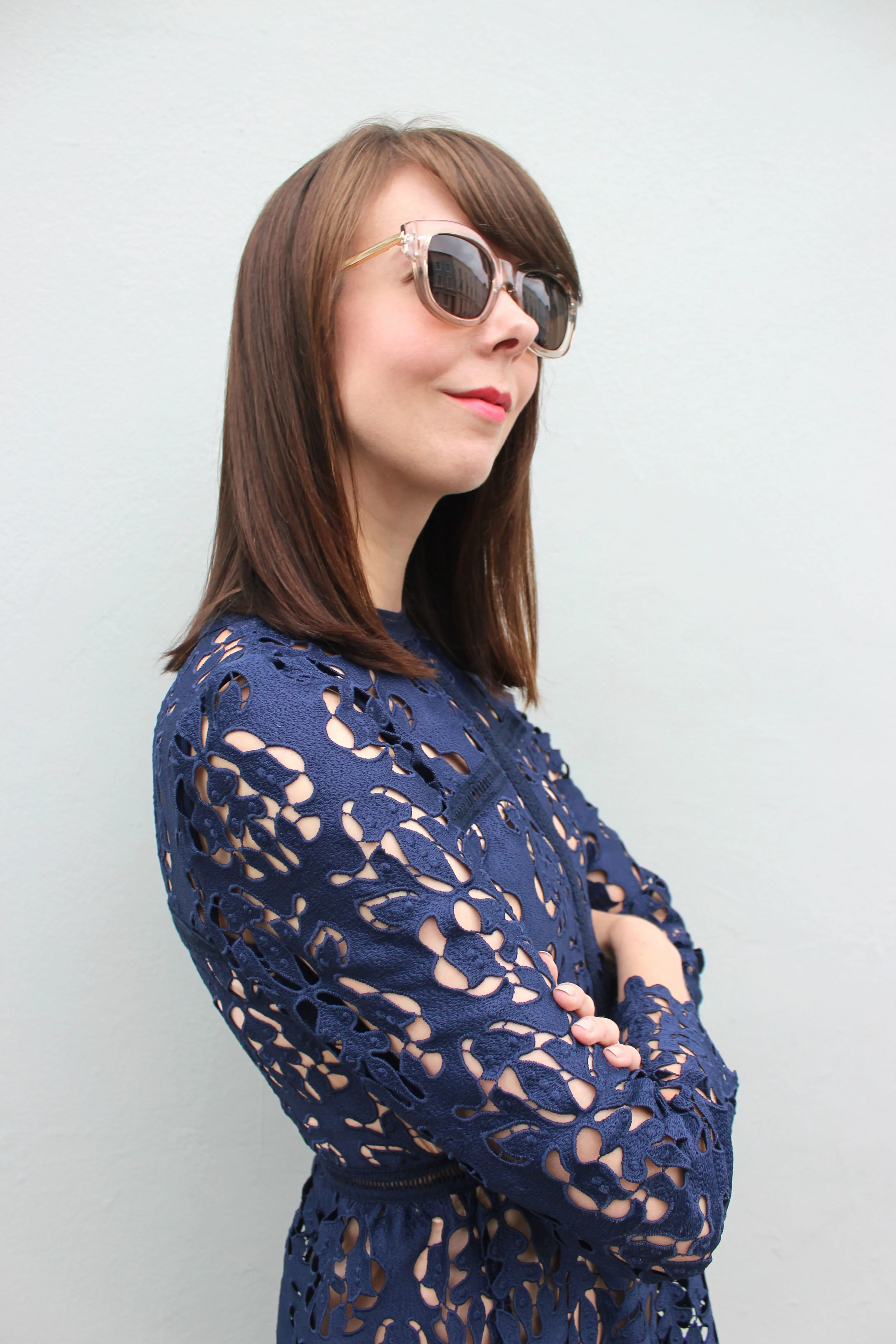 Striking a pose in Le Specs sunnies.