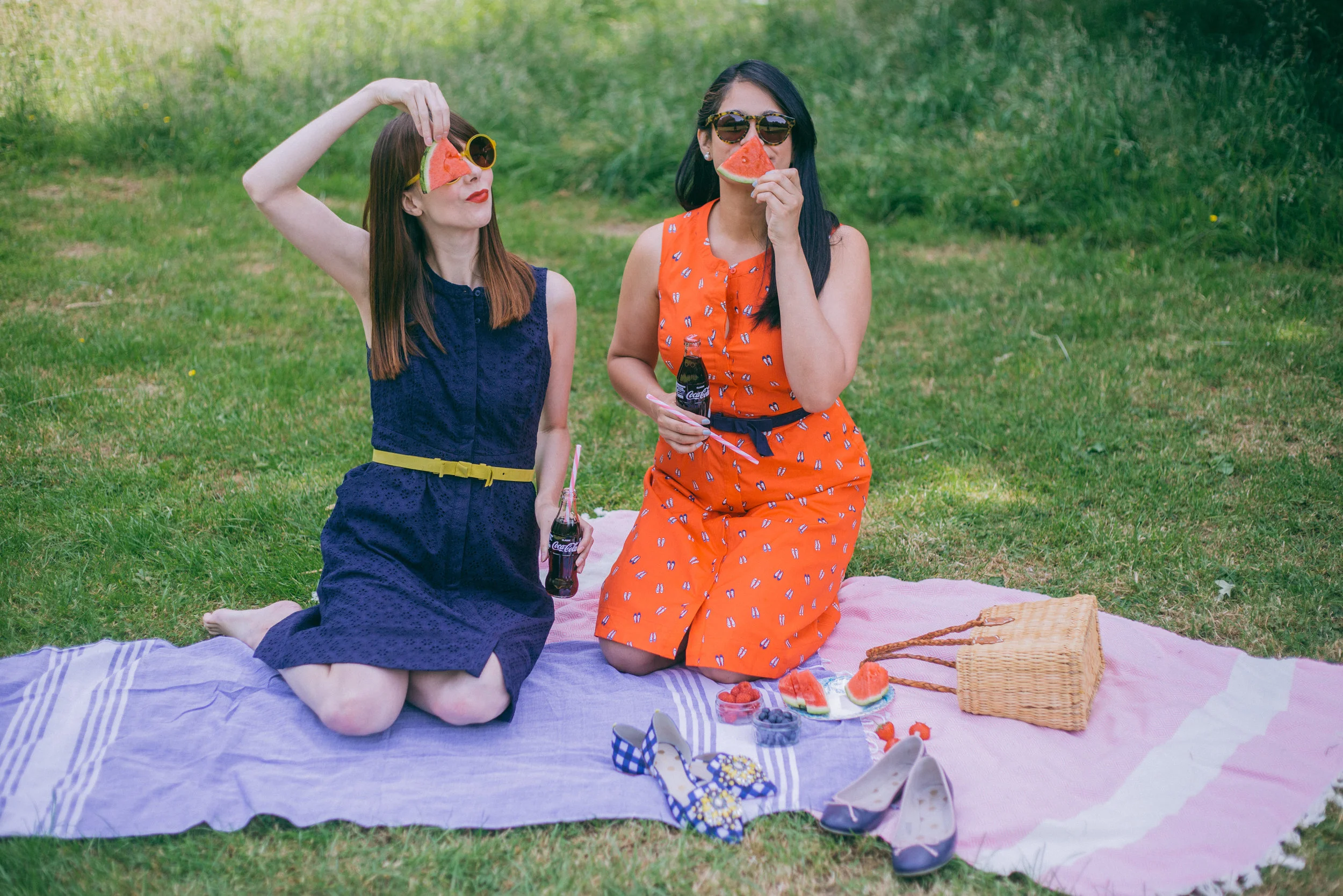 Celebrating the Fourth of July in London with a red, white and blue picnic with Chevrons & Eclairs wearing all Boden | Sundays and Somedays
