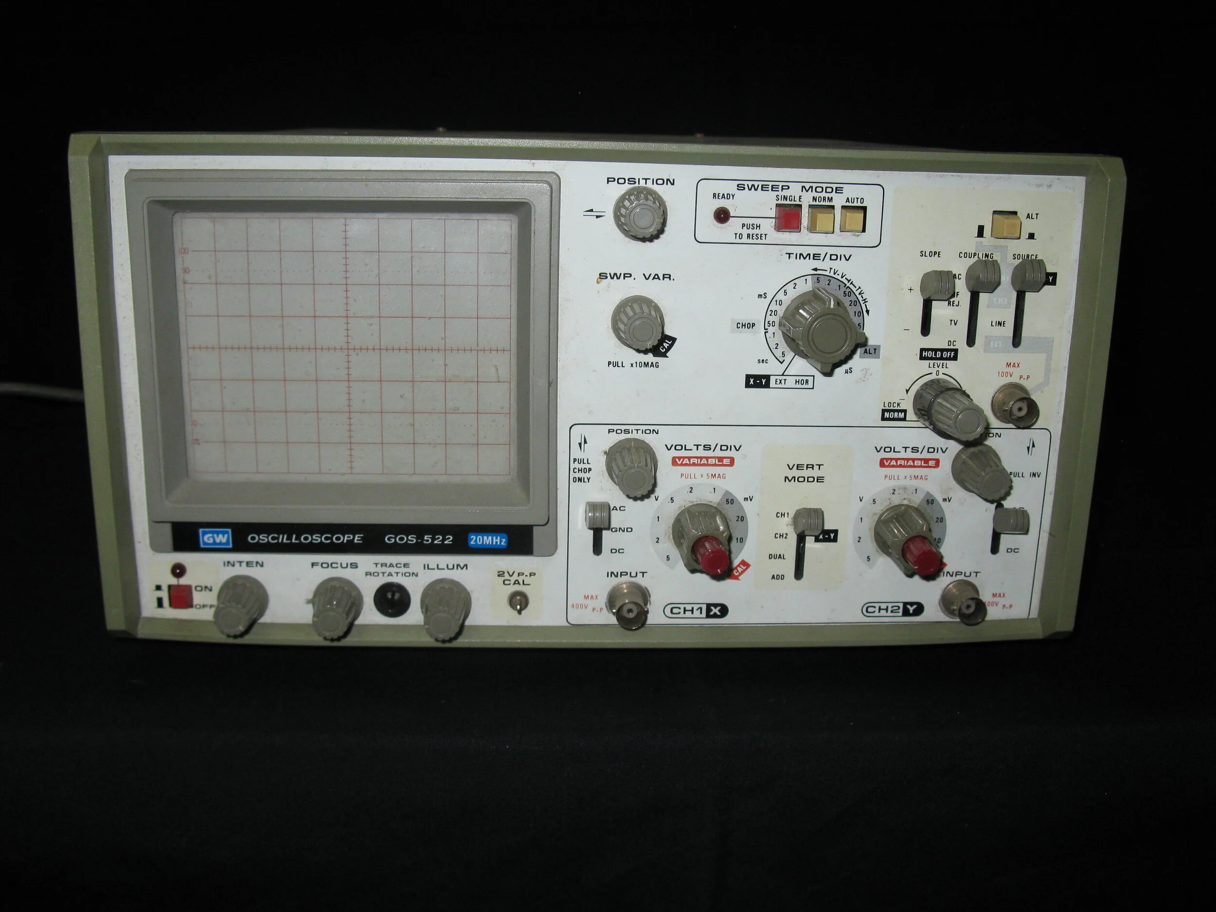 GW Oscilloscope GOS-522 20Mhz
